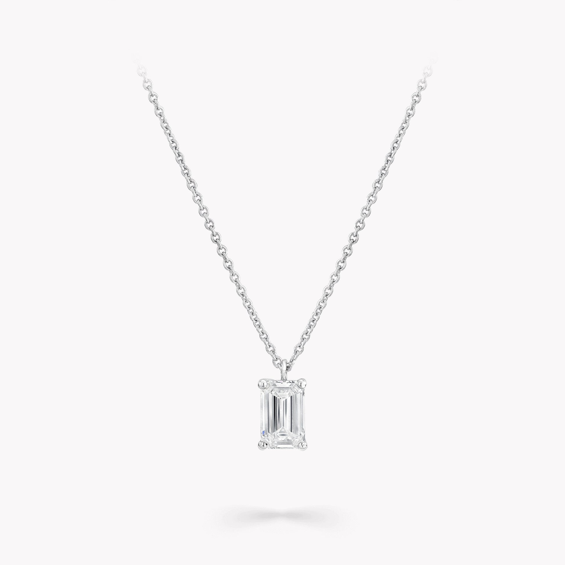 Céleste White Baguette Necklace