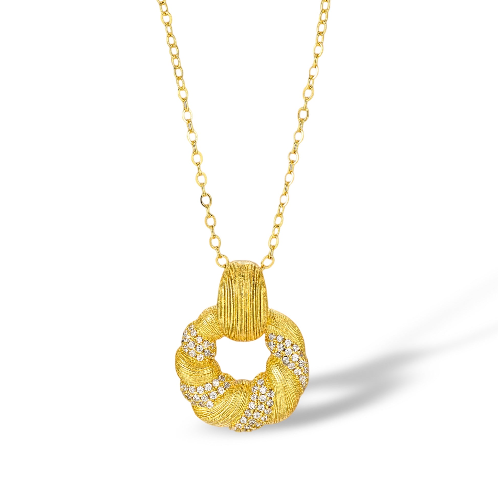 Célinde 14K Gold Twisted Round Necklace