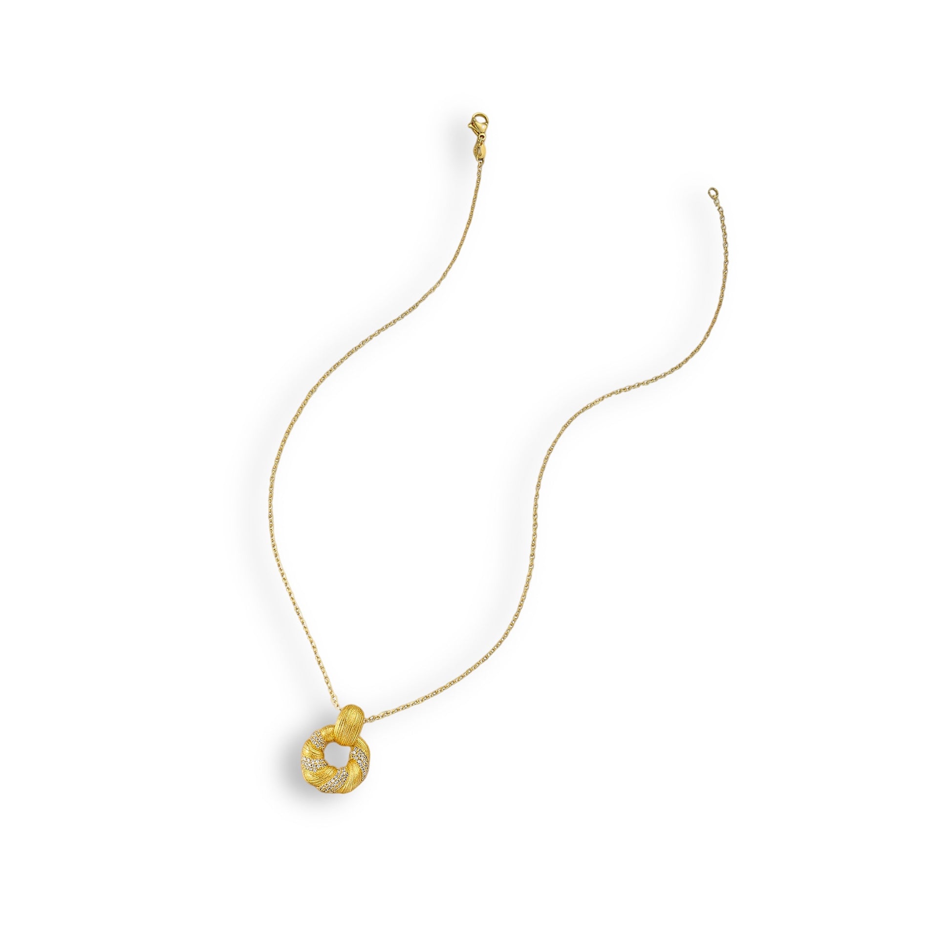 Célinde 14K Gold Twisted Round Necklace