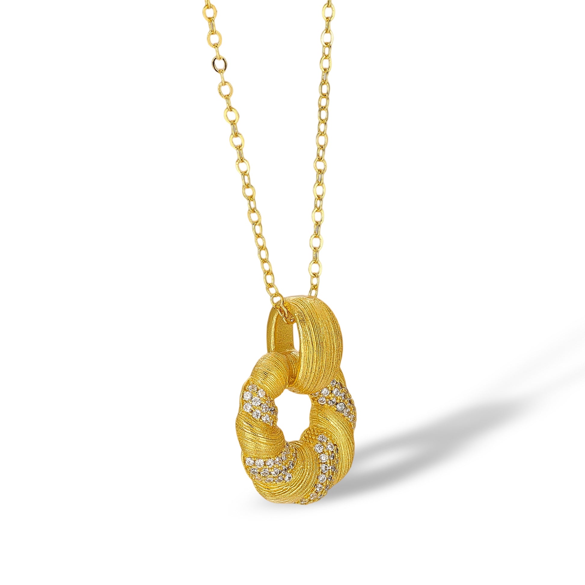Célinde 14K Gold Twisted Round Necklace