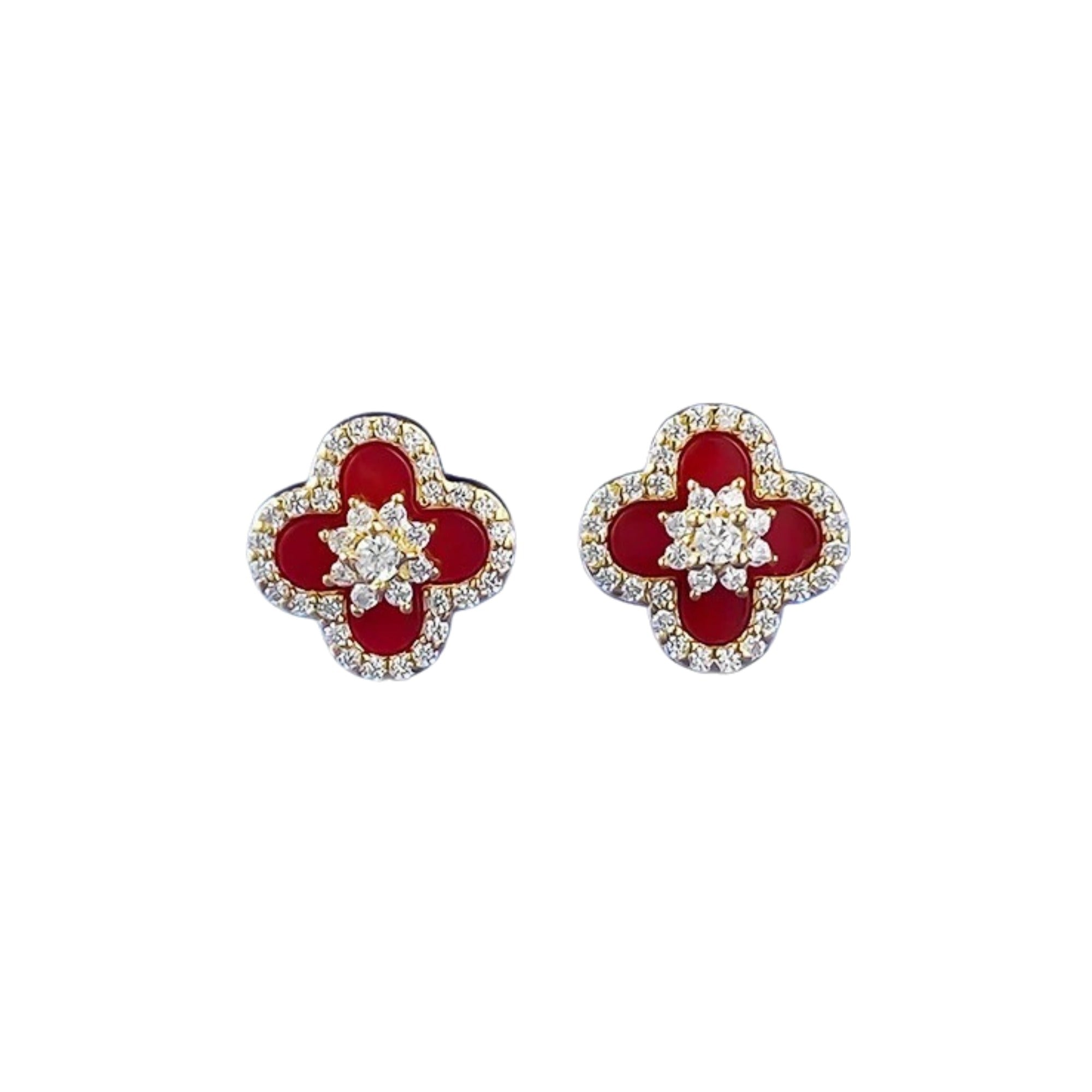 Chantal Clover Stud Earrings
