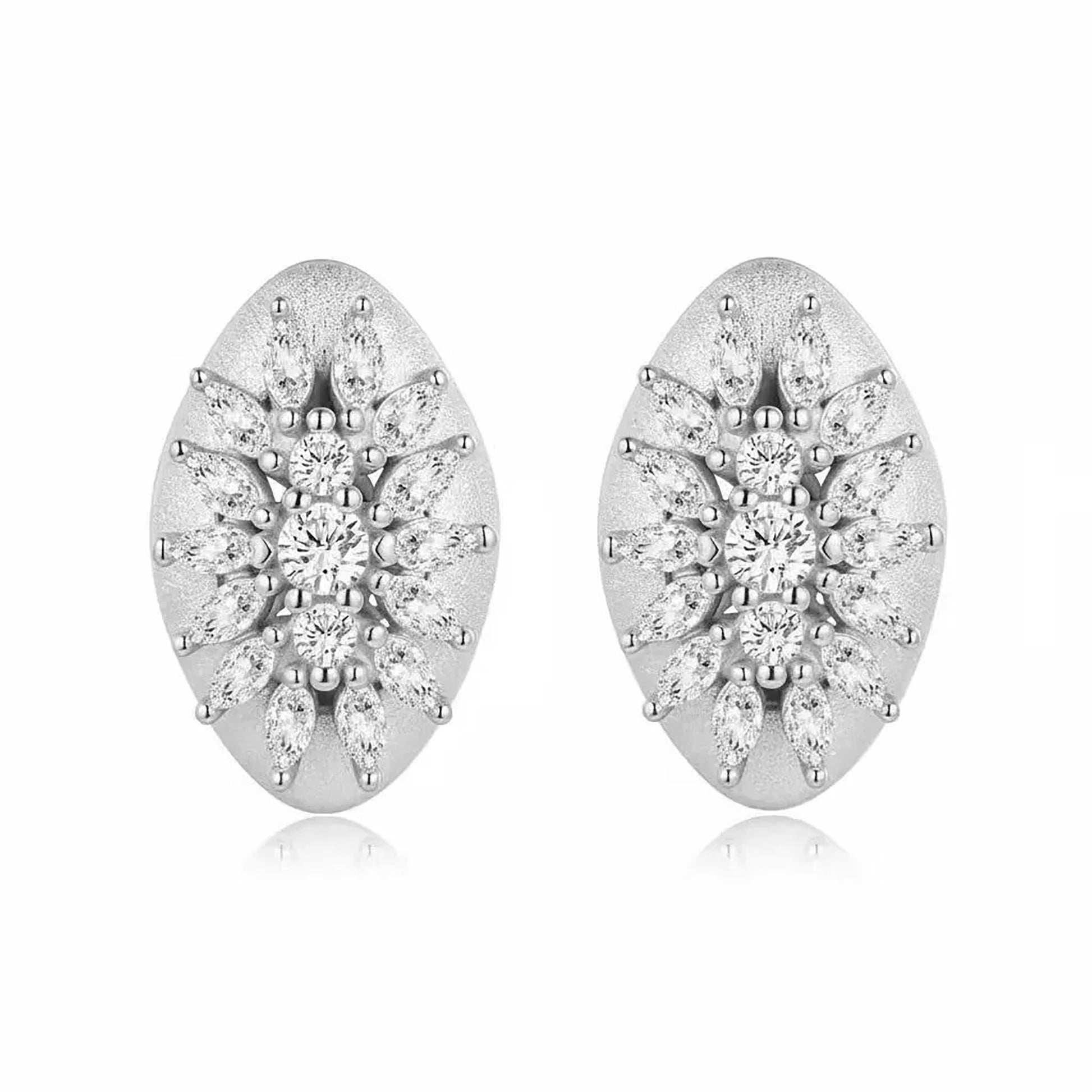 Chantalle 14K Gold Marquise Moissanite Stud Earrings