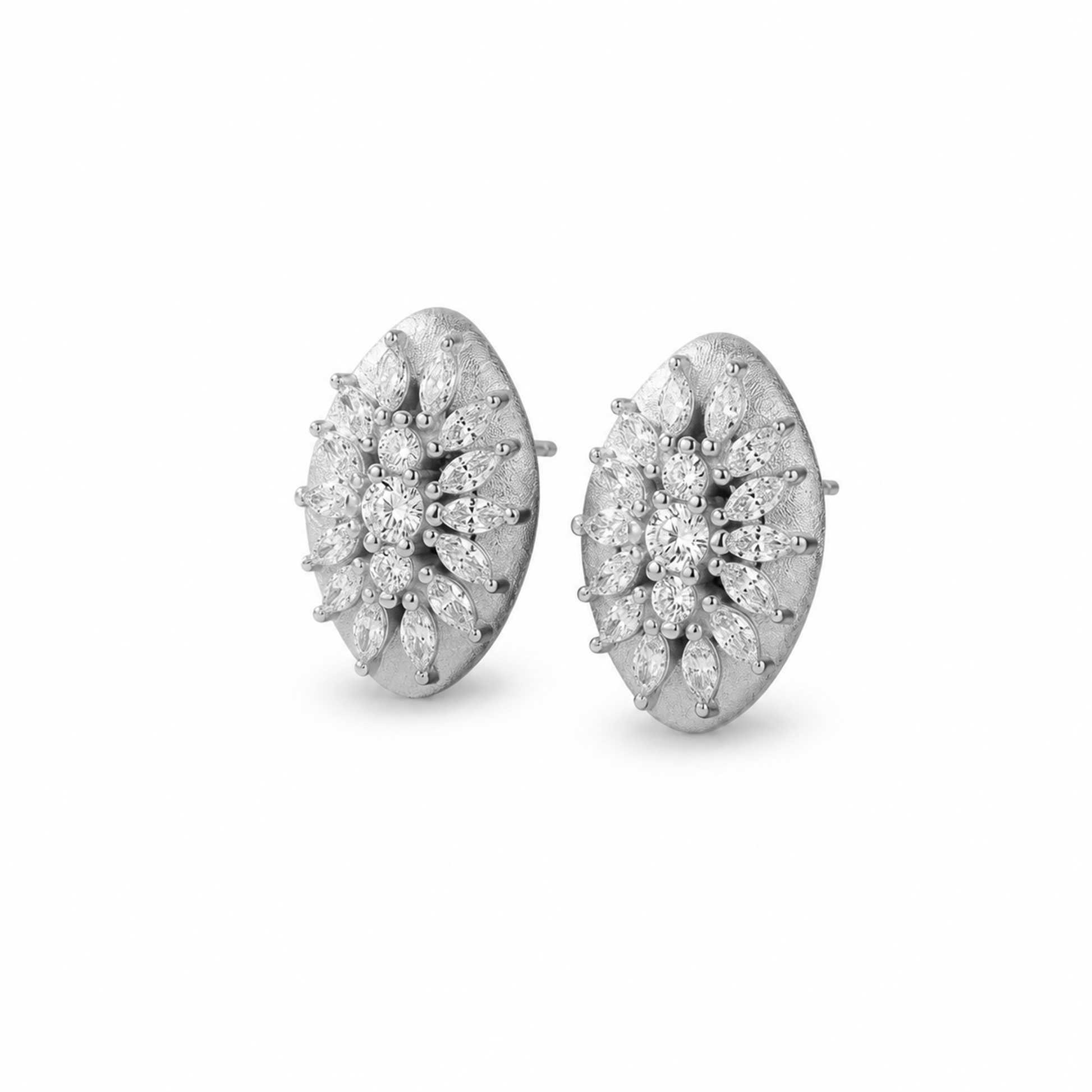 Chantalle 14K Gold Marquise Moissanite Stud Earrings