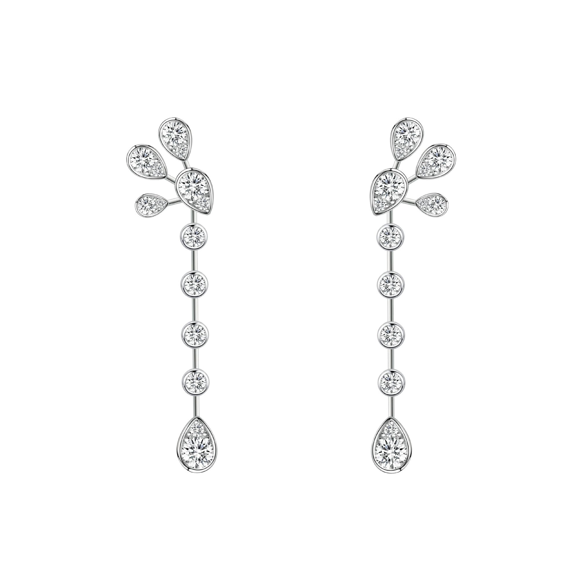 Charlène White Teardrop Earrings