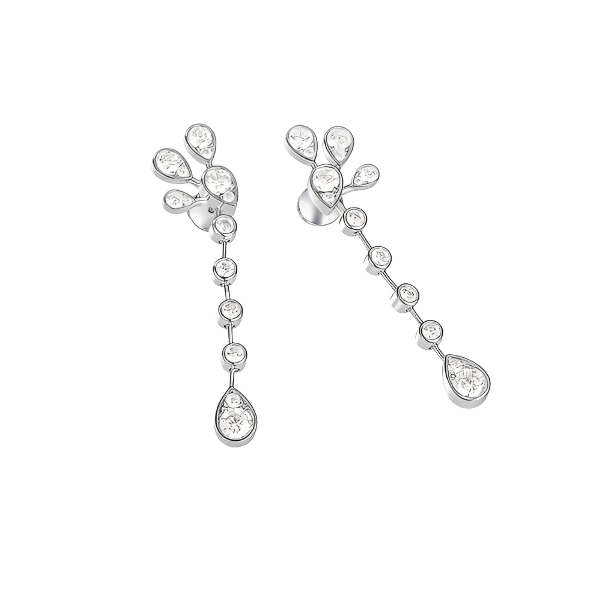 Charlène White Teardrop Earrings