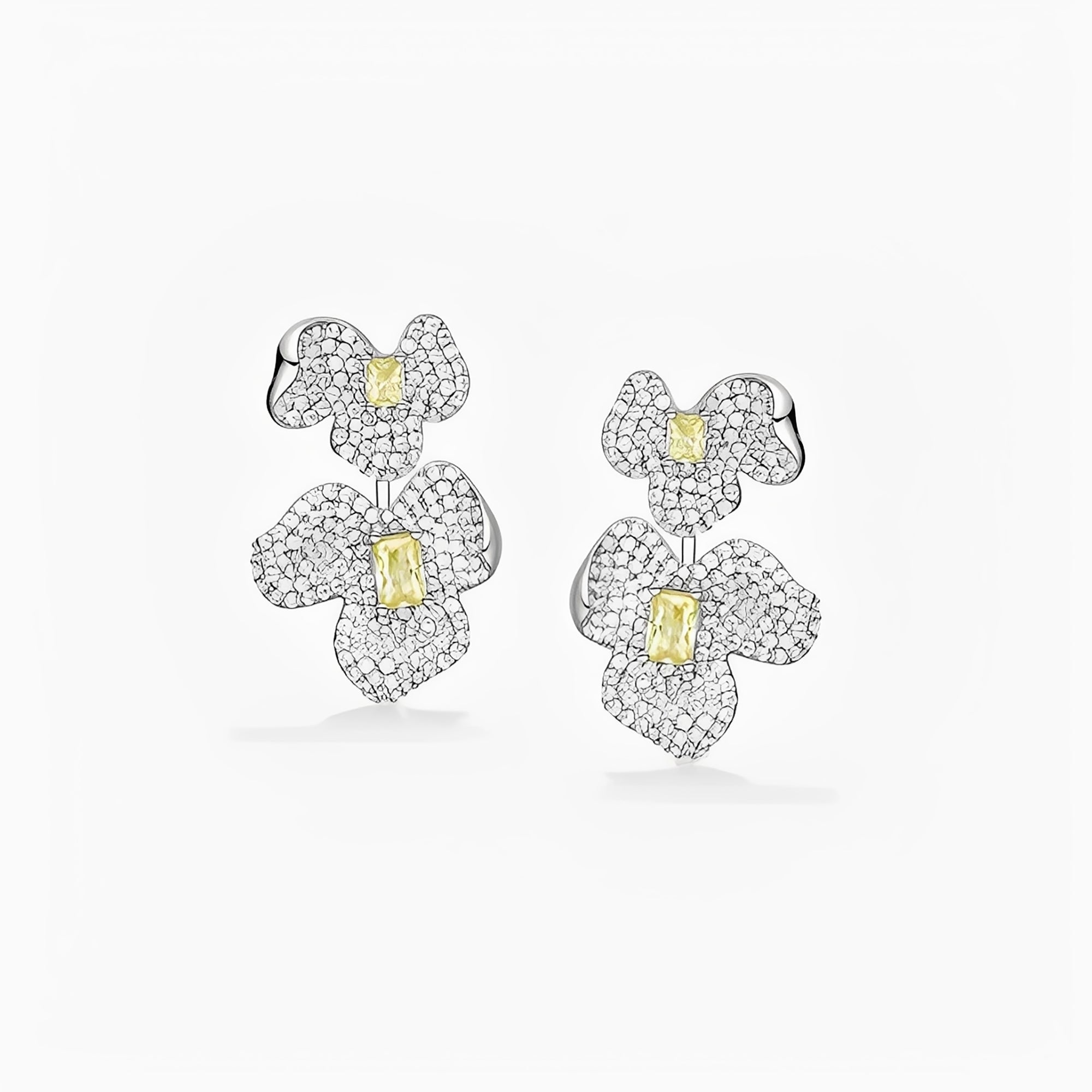 Chloële Yellow Floral Earrings
