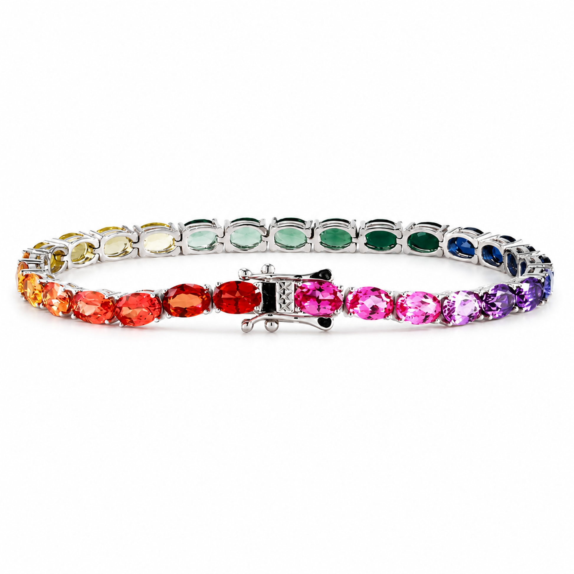 Christin Multicolor Oval Tennis Bracelet