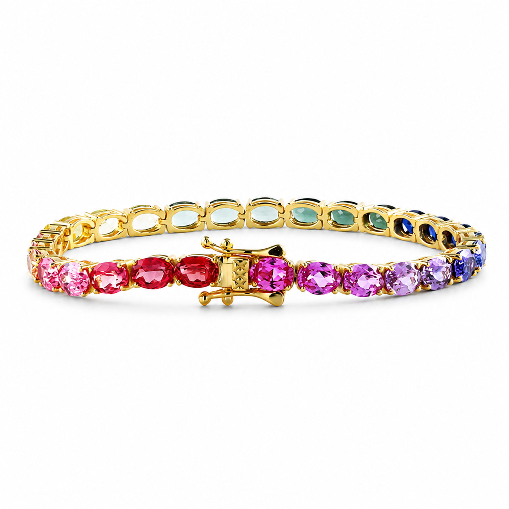 Christin Multicolor Oval Tennis Bracelet
