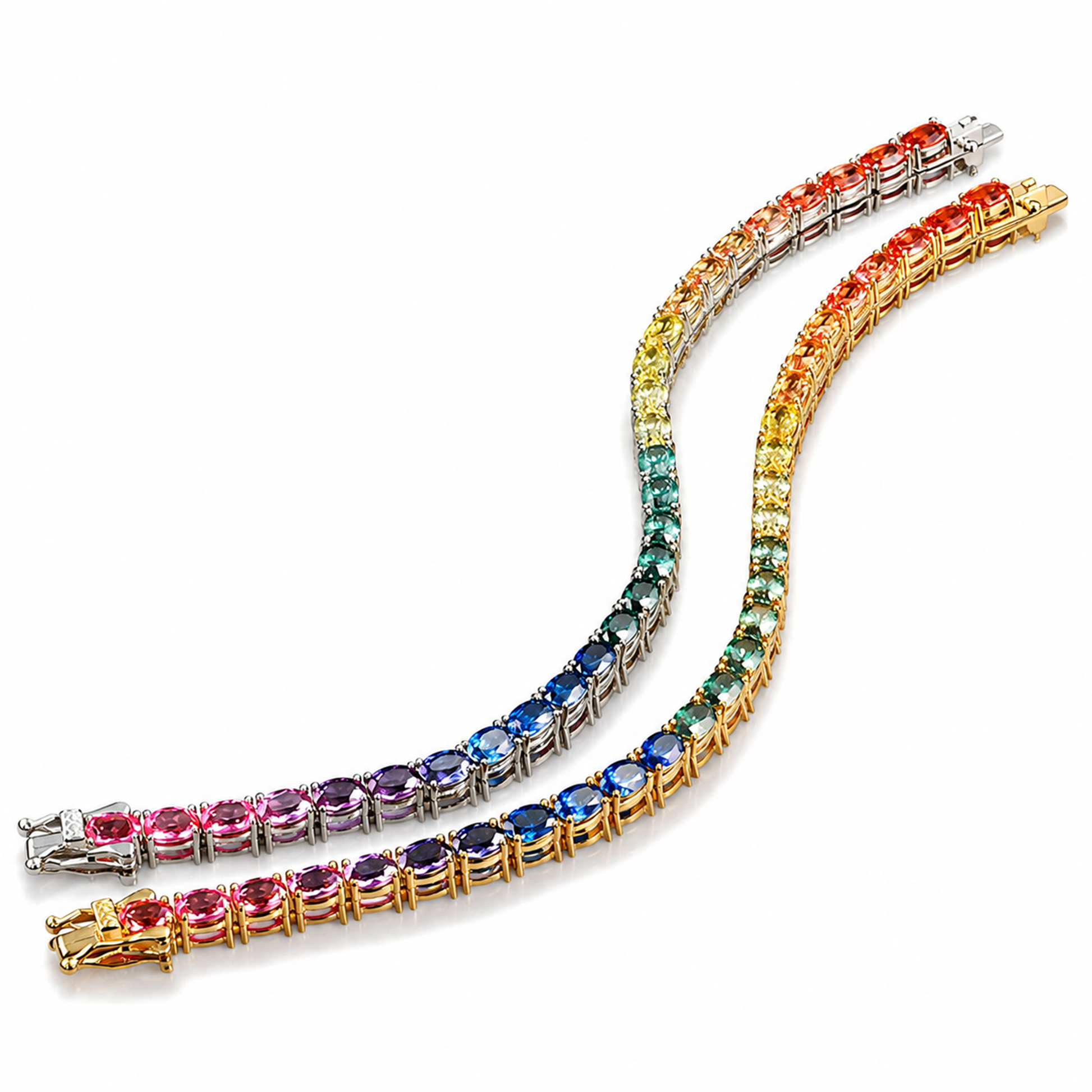 Christin Multicolor Oval Tennis Bracelet