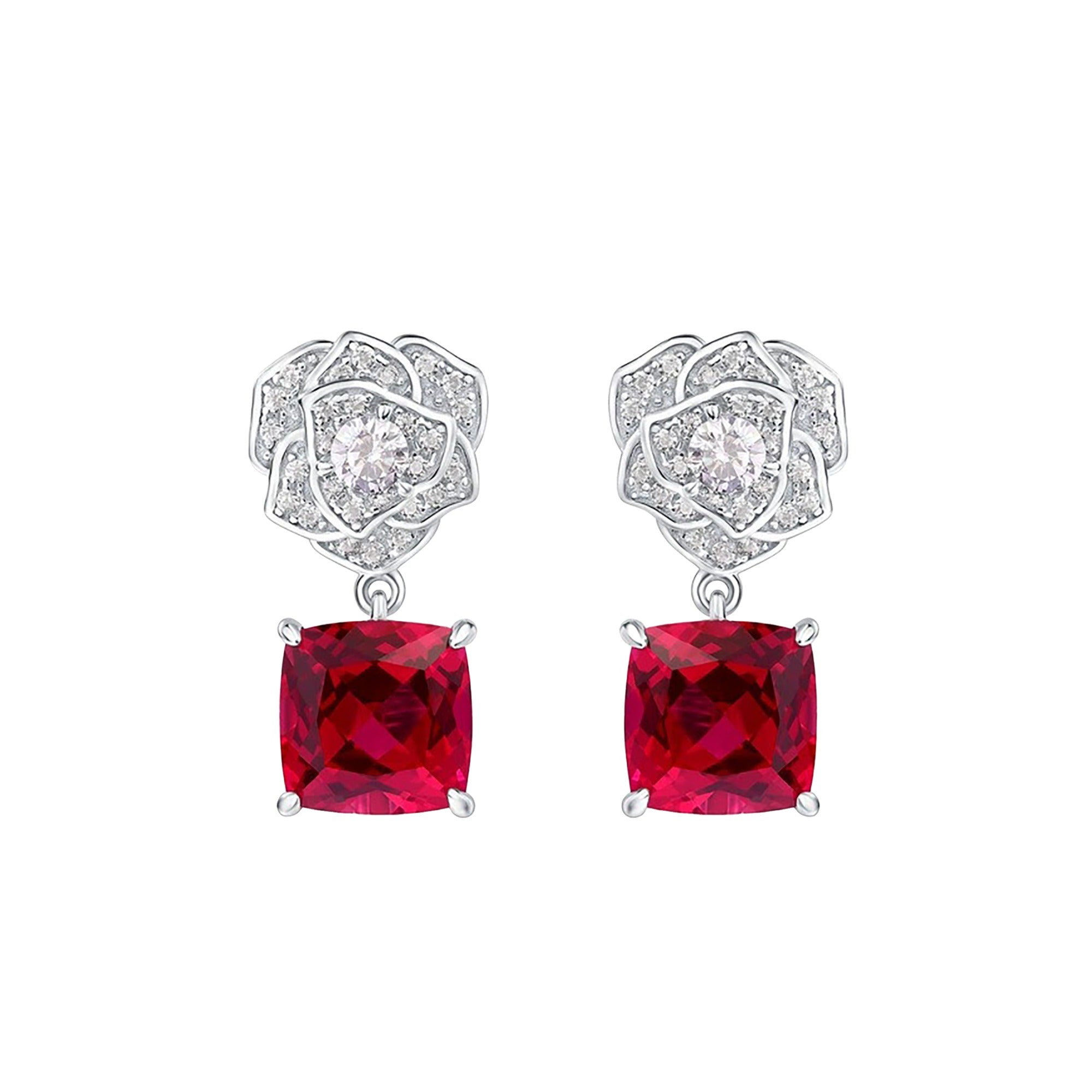 Cibelle Red Floral Earrings