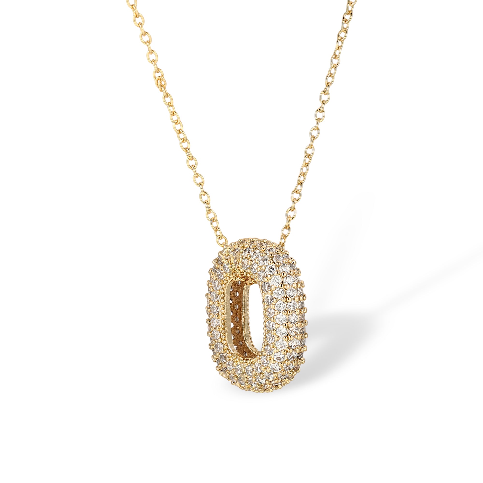 Cindy 14K Gold Hollow Oval Necklace
