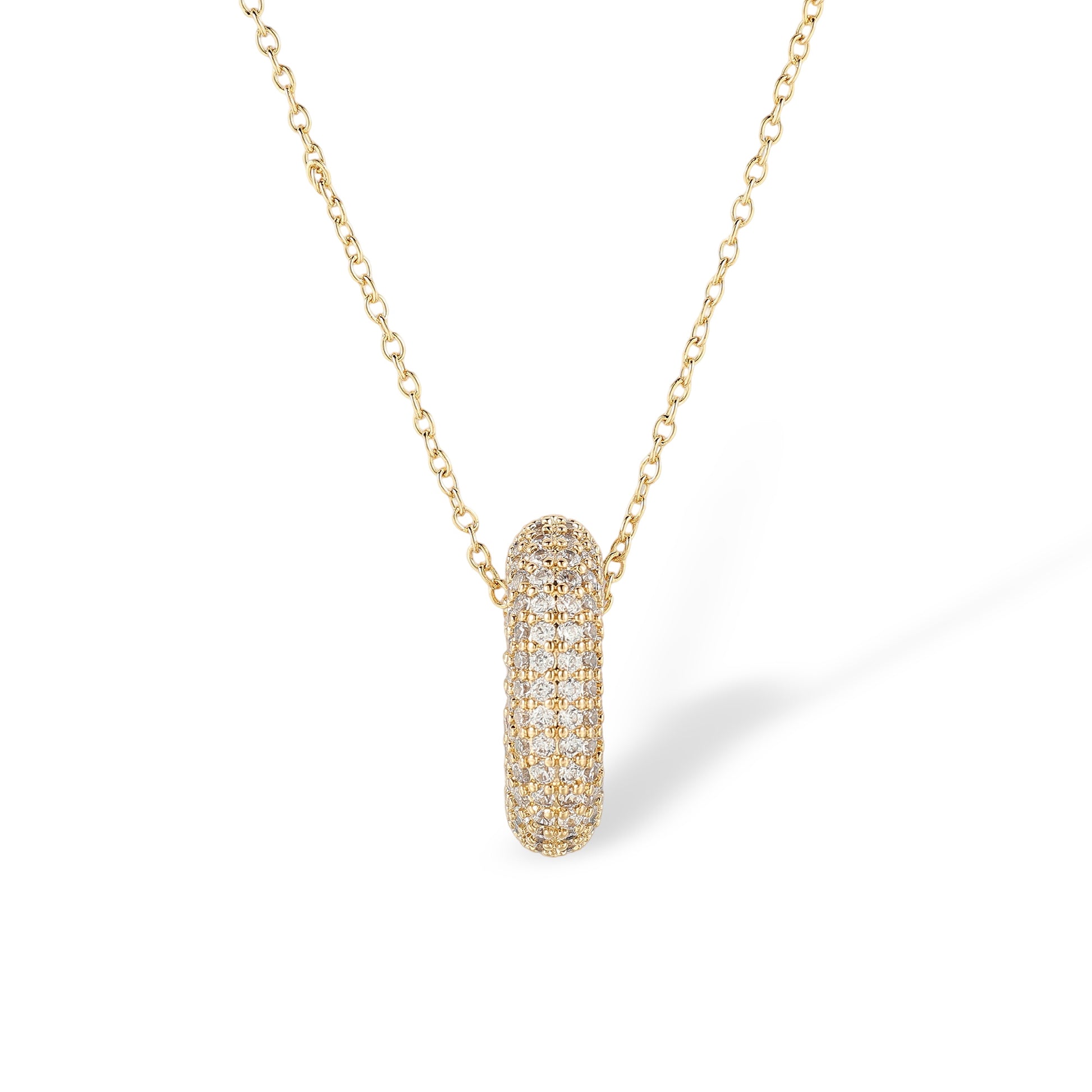 Cindy 14K Gold Hollow Oval Necklace