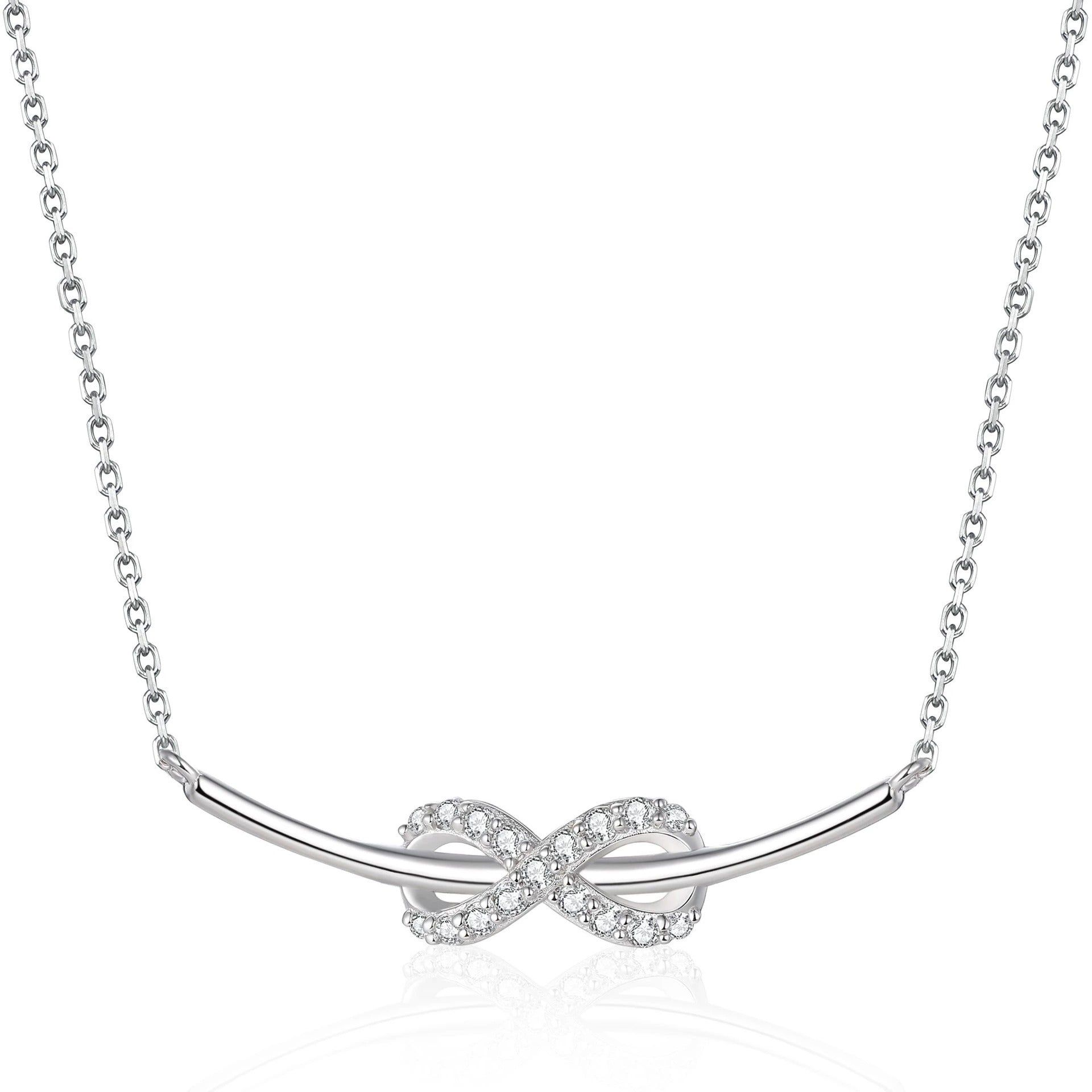 Cléante White Infinity Symbol Necklace