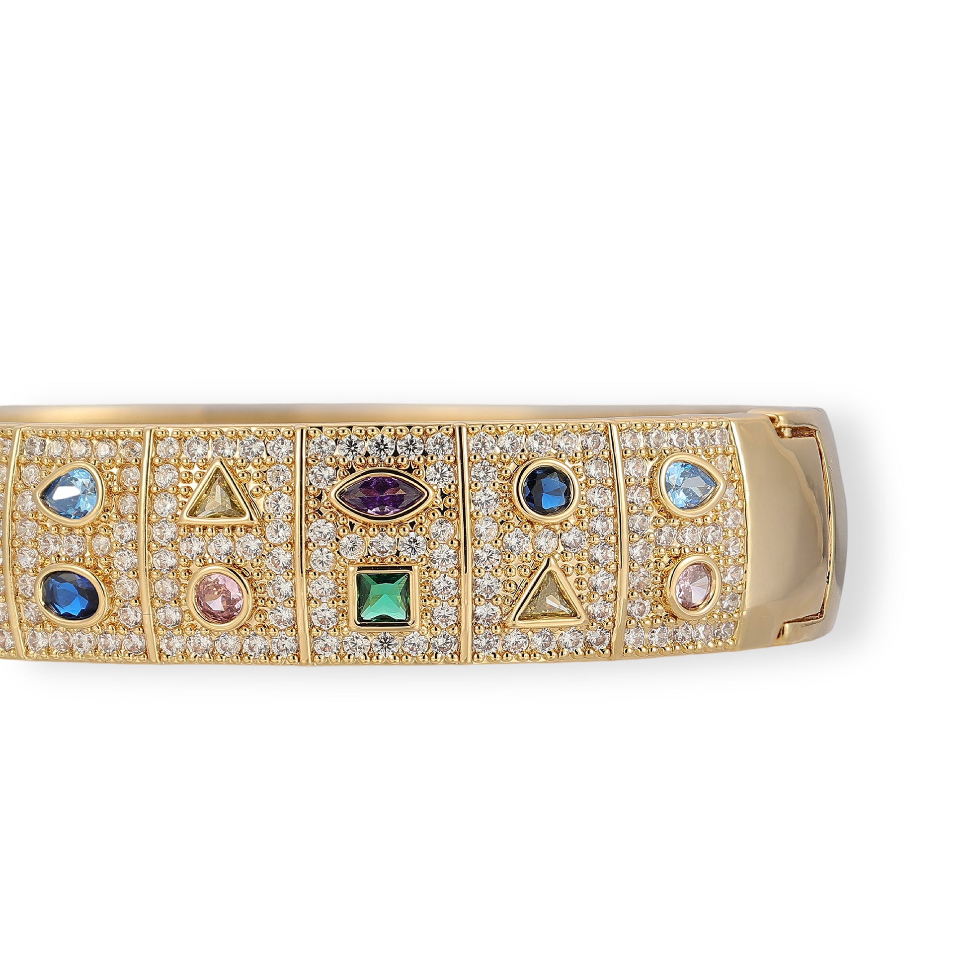 Conny 14K Gold Mixed Shape Bangle