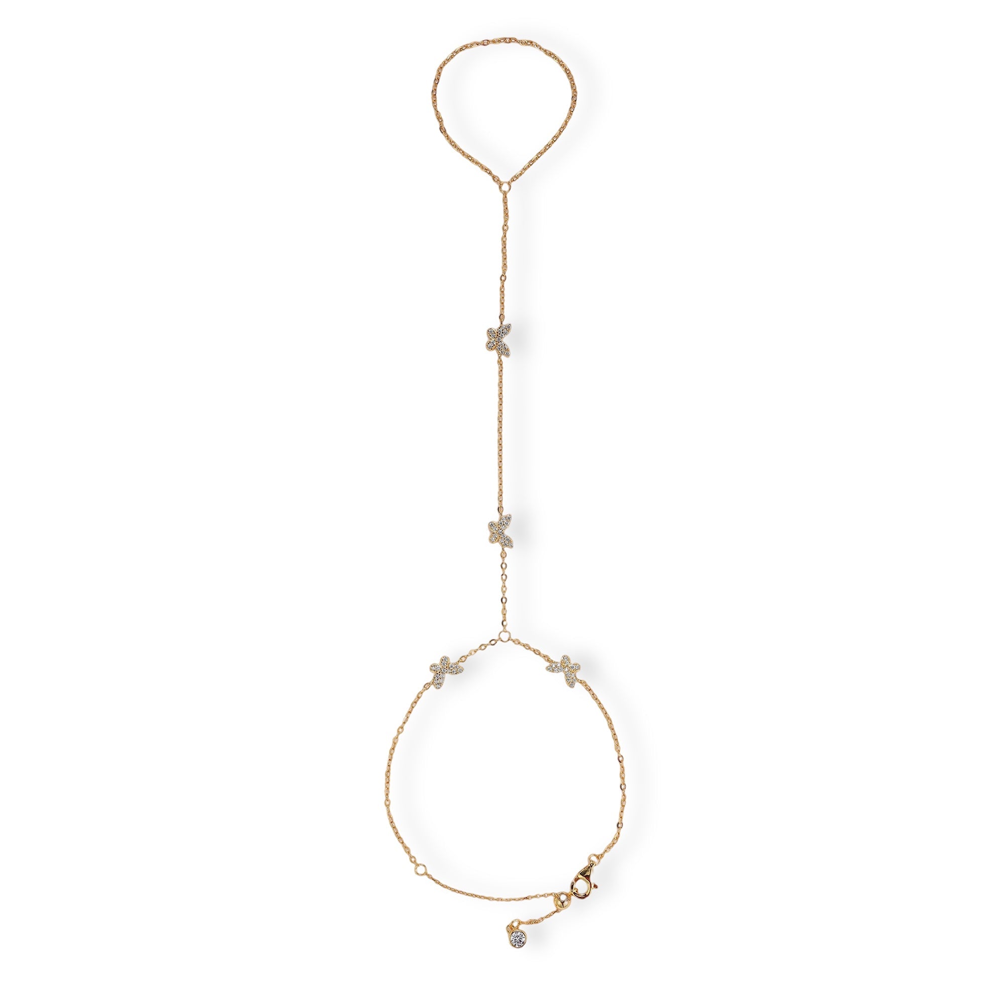 Cordélie 18K Gold Butterfly Linked Finger Bracelet
