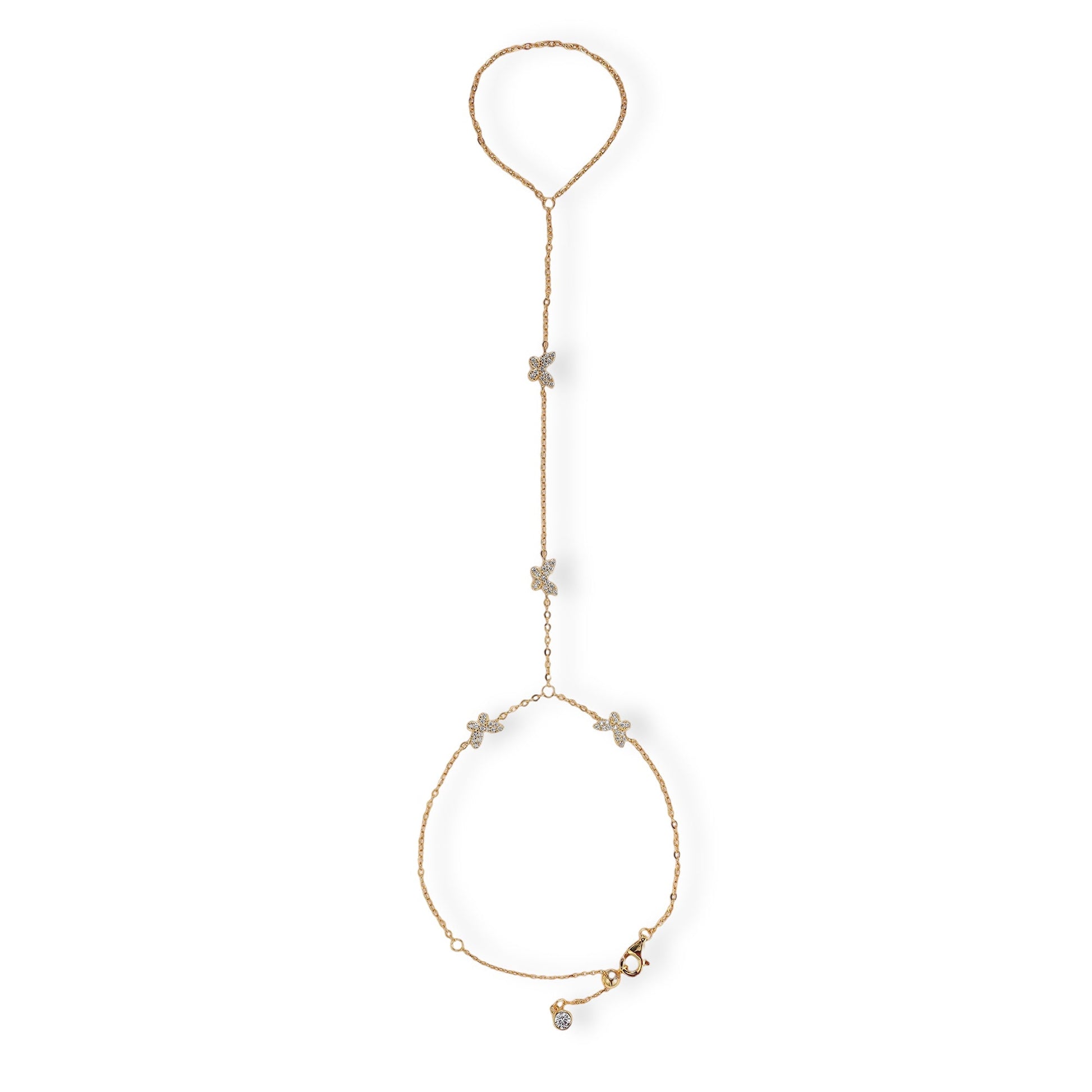 Cordélie 18K Gold Butterfly Linked Finger Bracelet