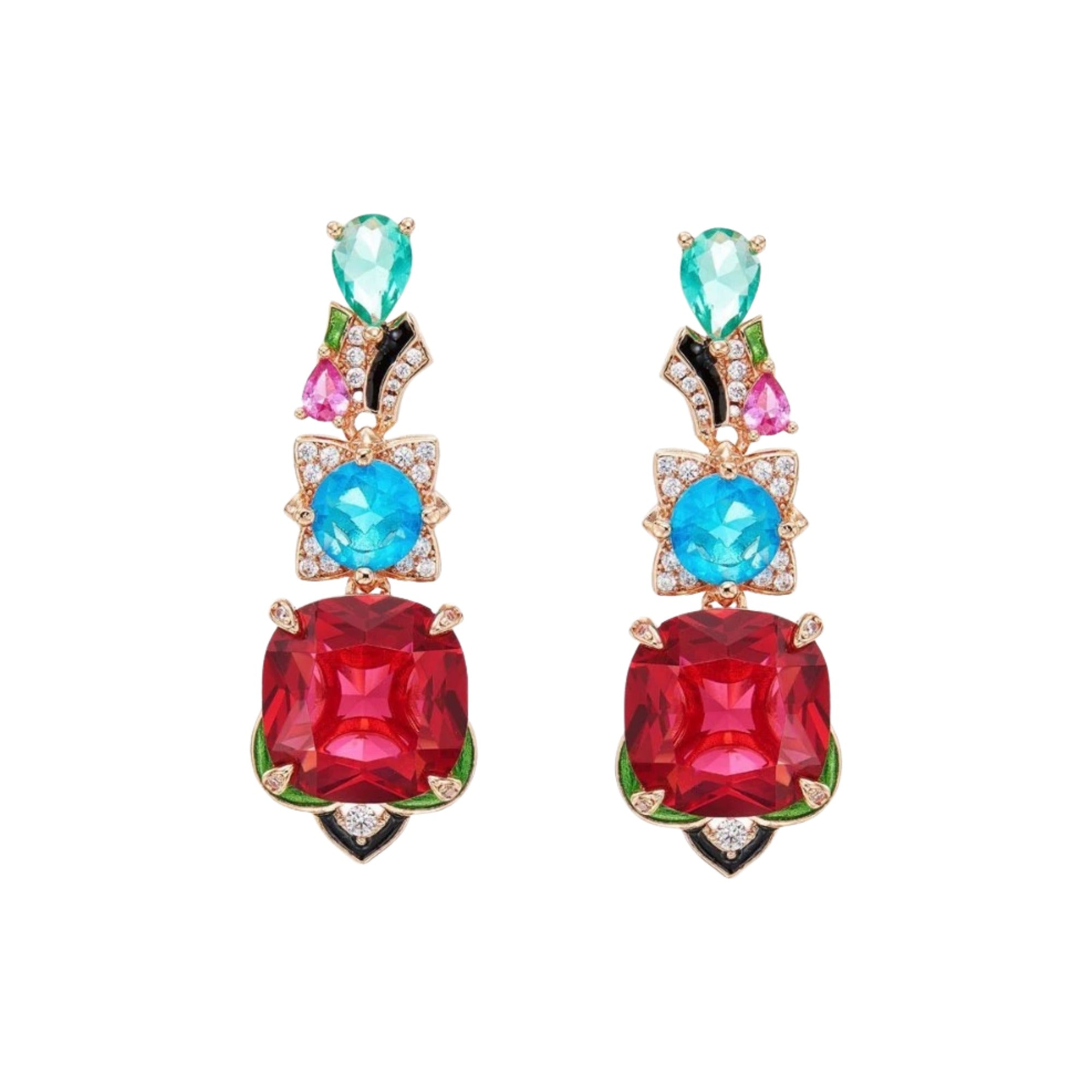 Cordula Multicolor Cushion Earrings