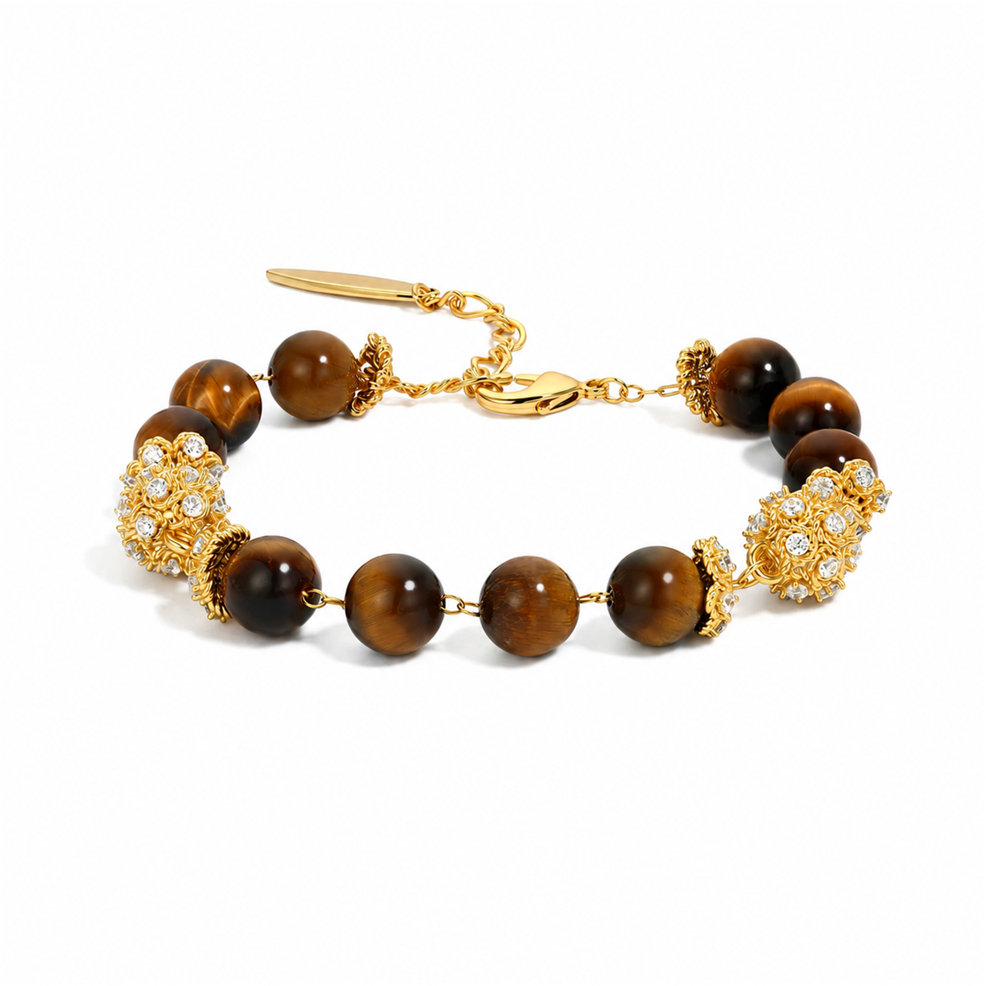 Corinna 24K Gold Filigree Bead Bracelet