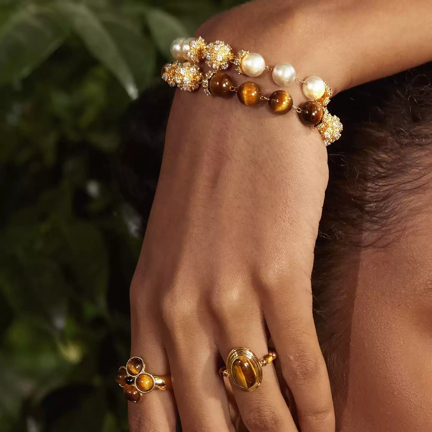 Corinna 24K Gold Filigree Bead Bracelet