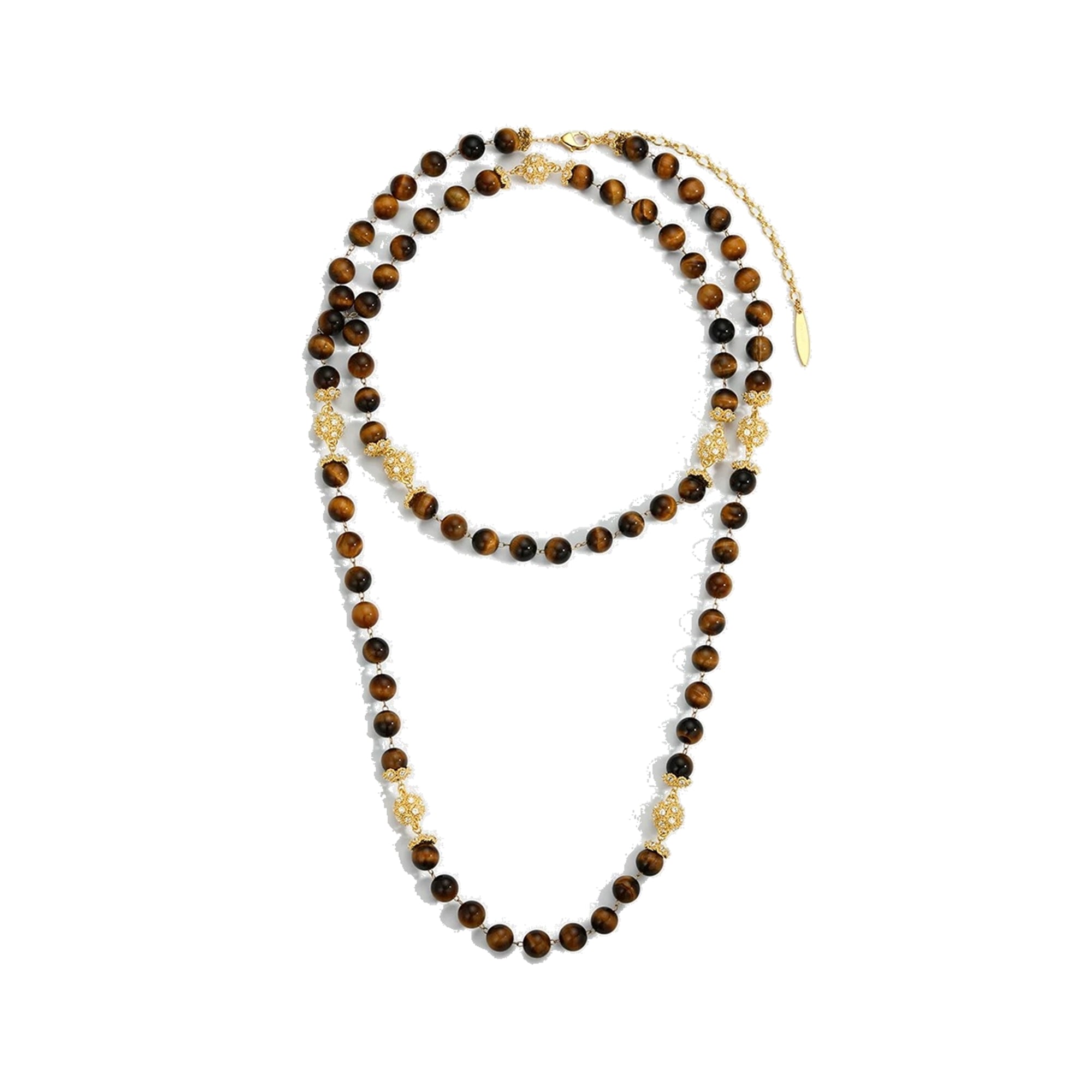 Corinna 24K Gold Filigree Bead Long Necklace