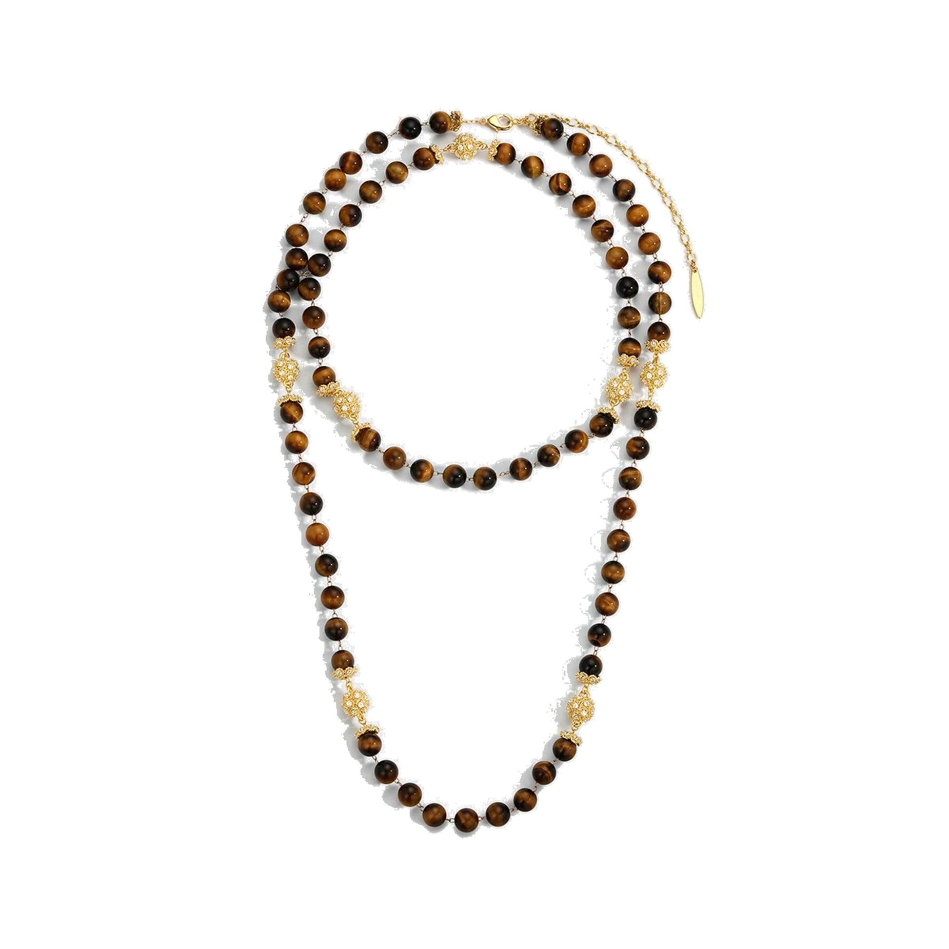 Corinna 24K Gold Filigree Bead Long Necklace