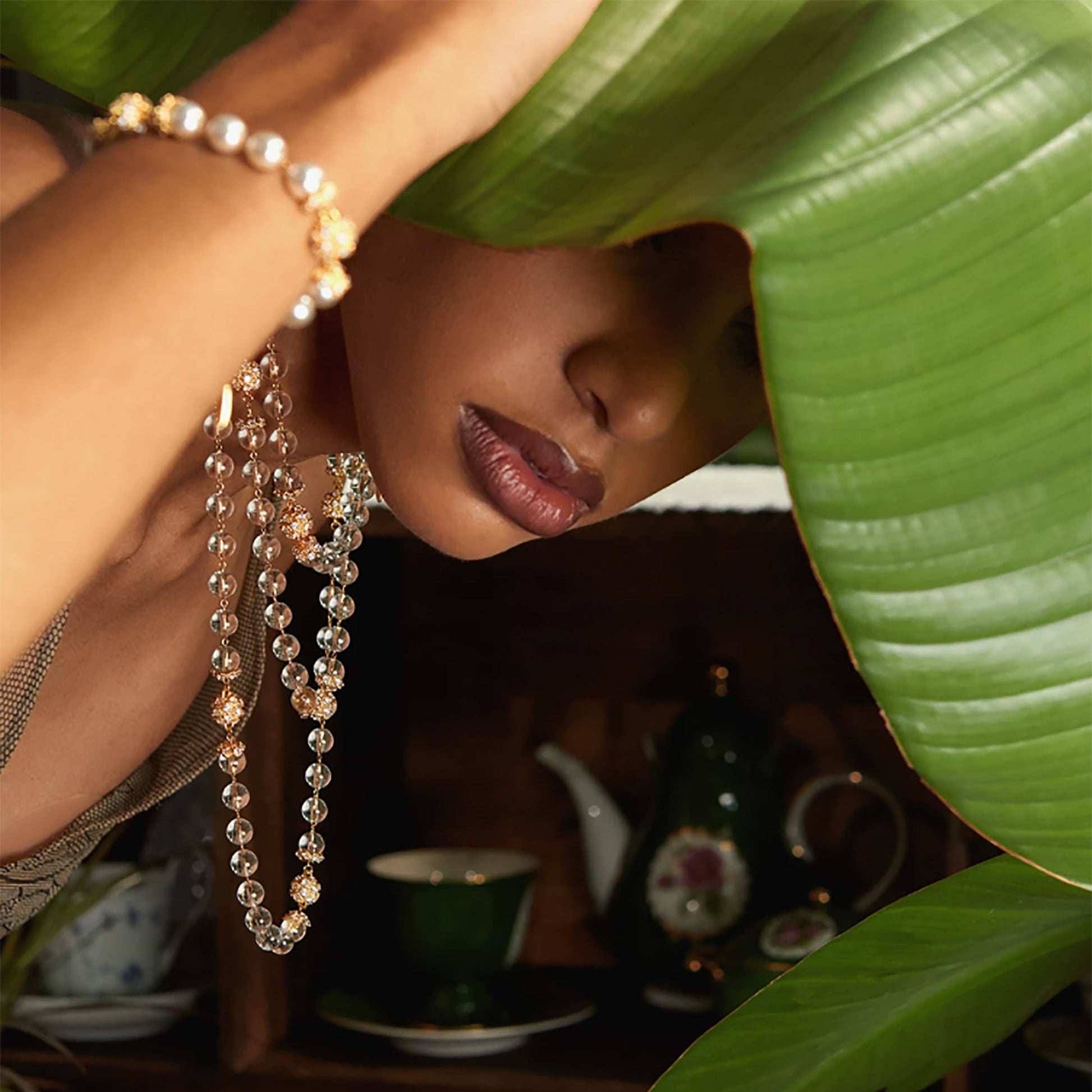 Corinna 24K Gold Filigree Bead Long Necklace