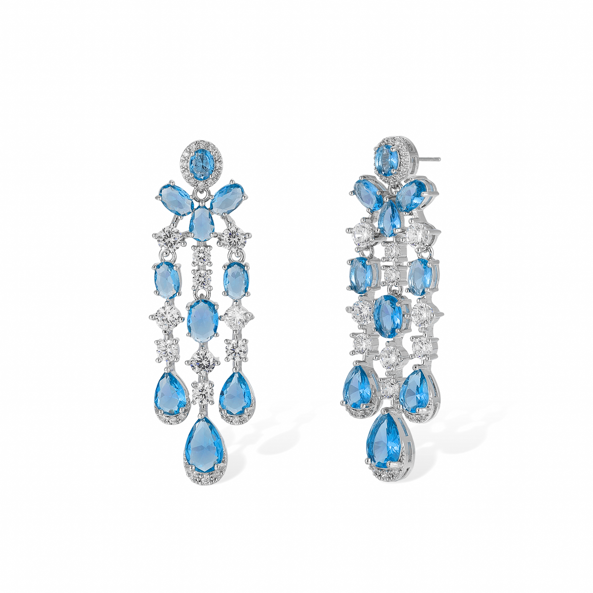 Daggard Green Teardrop Oval Drop Earrings & Necklace Set