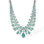 Daggard Green Teardrop Oval Drop Earrings & Necklace Set