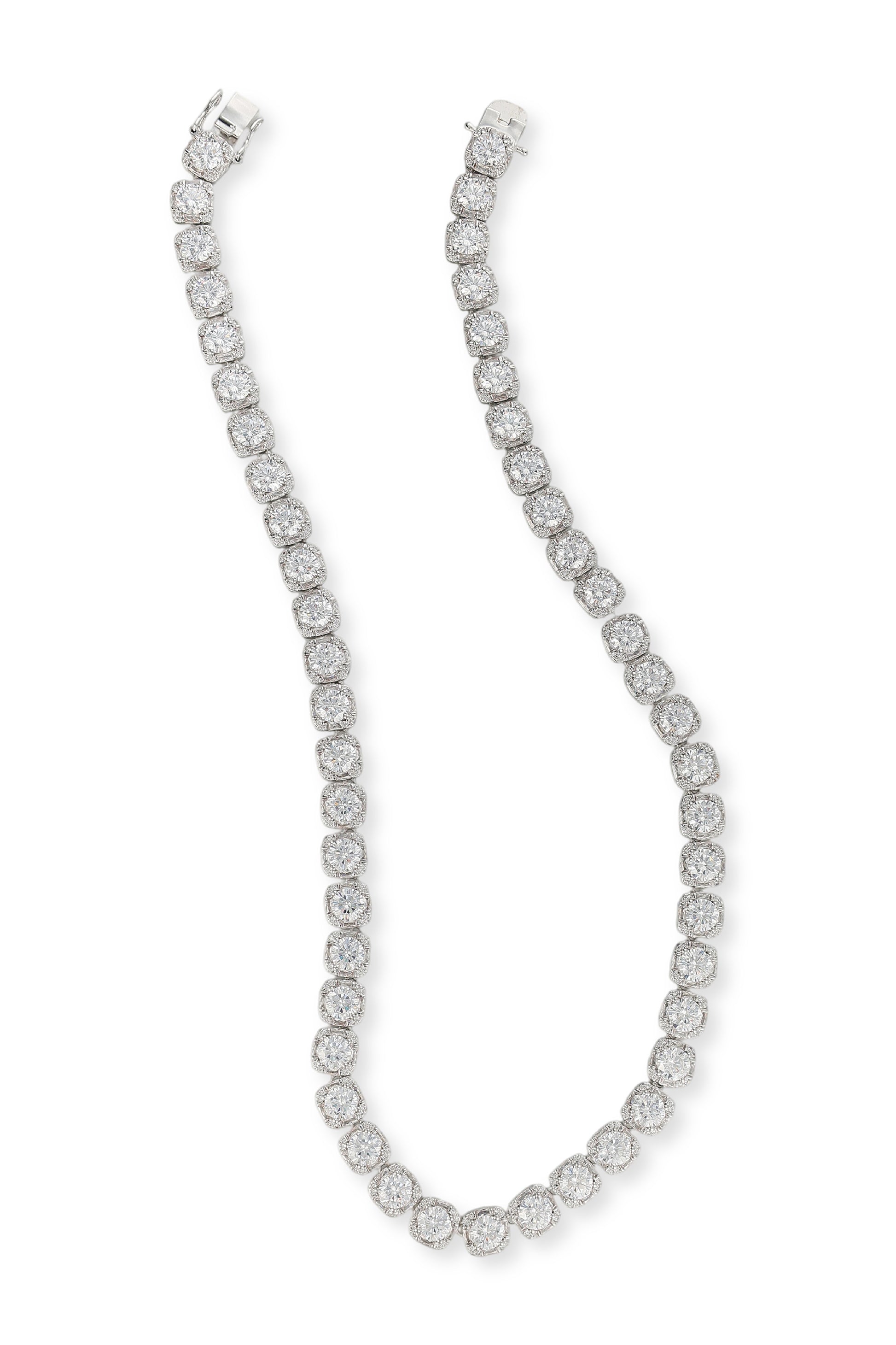 Daghild White Cushion Necklace