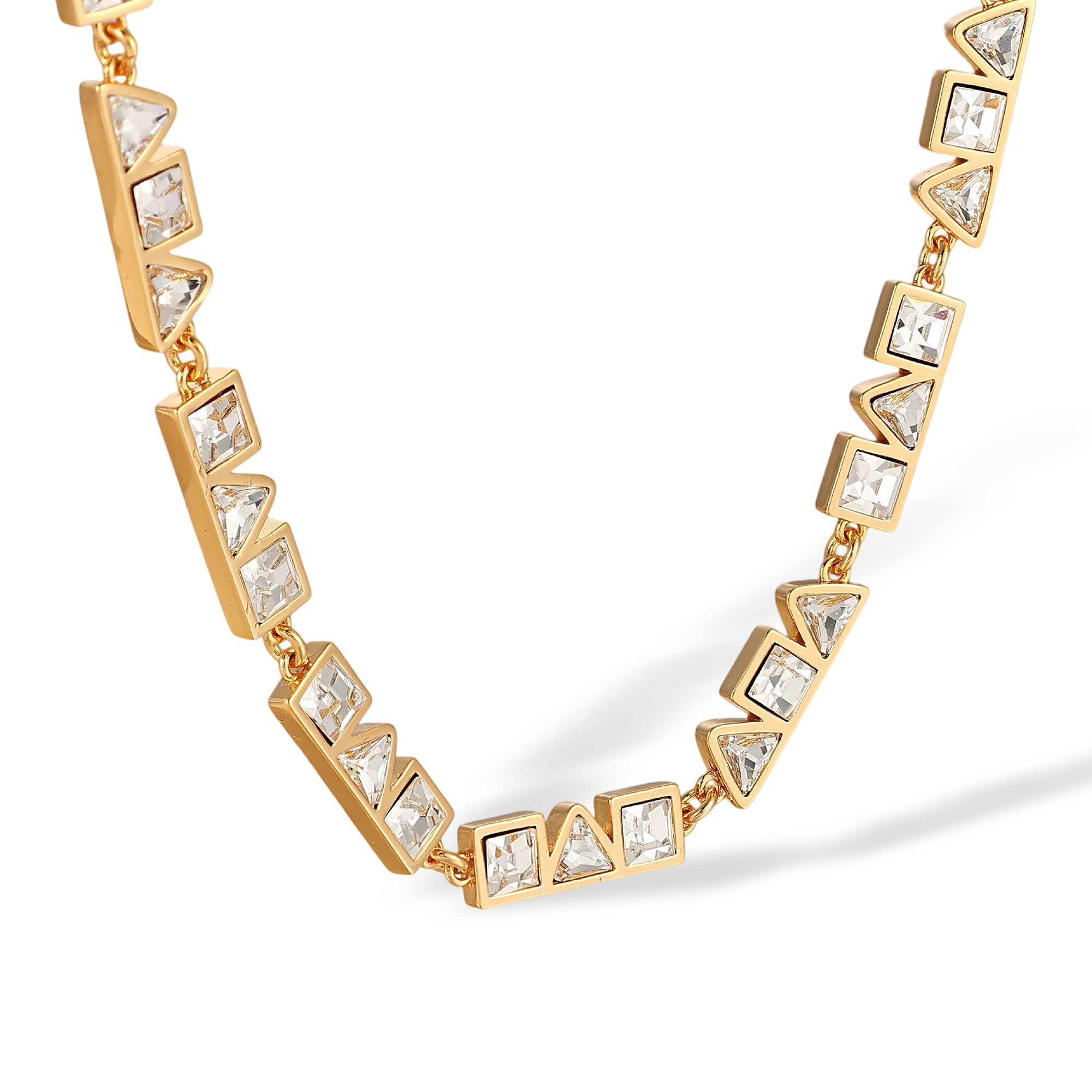 Daghilde 14K Gold Square Triangle Necklace