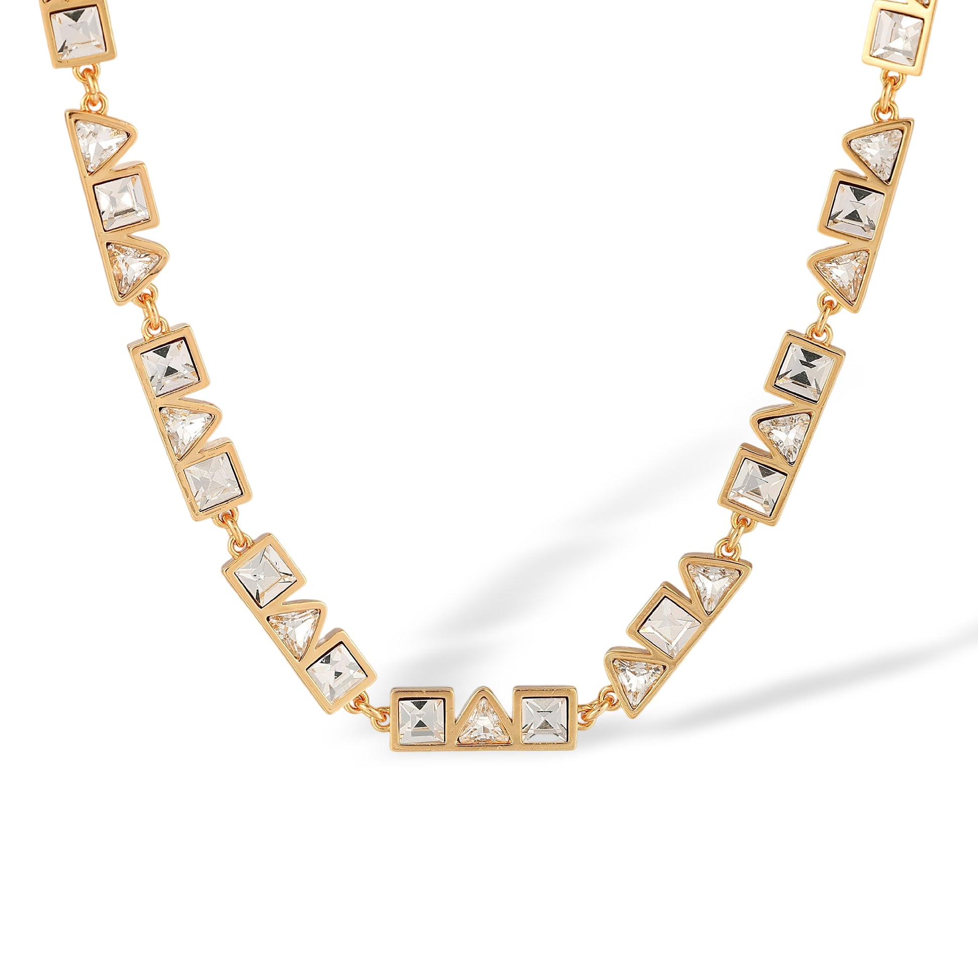 Daghilde 14K Gold Square Triangle Necklace