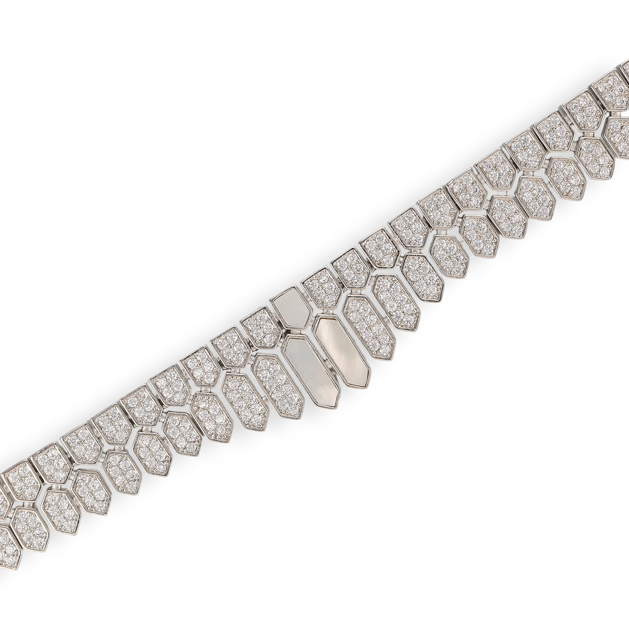 Daglina White Shield Mother-of Pearl Bracelet