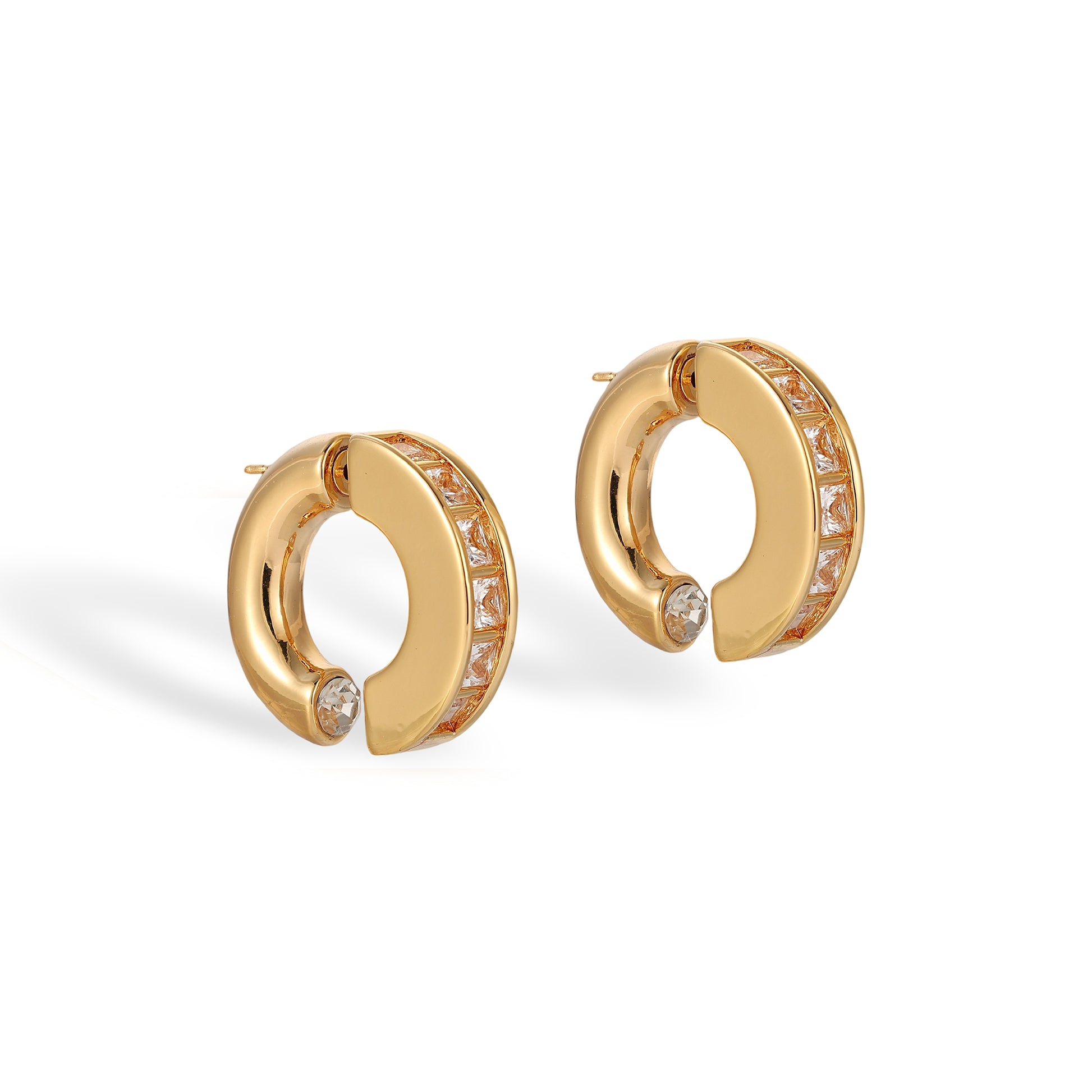 Dagrike 14K Gold Circular Earrings