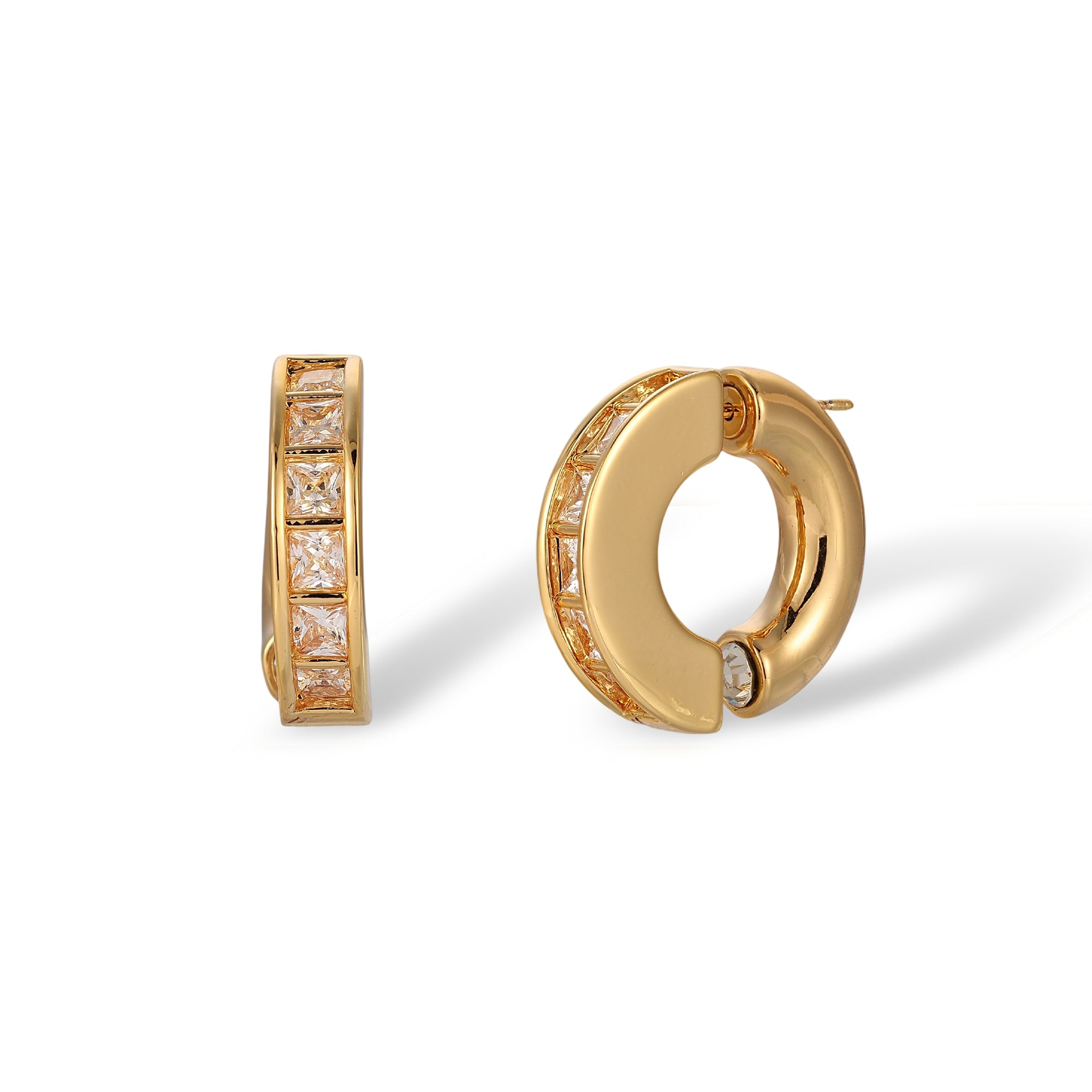 Dagrike 14K Gold Circular Earrings