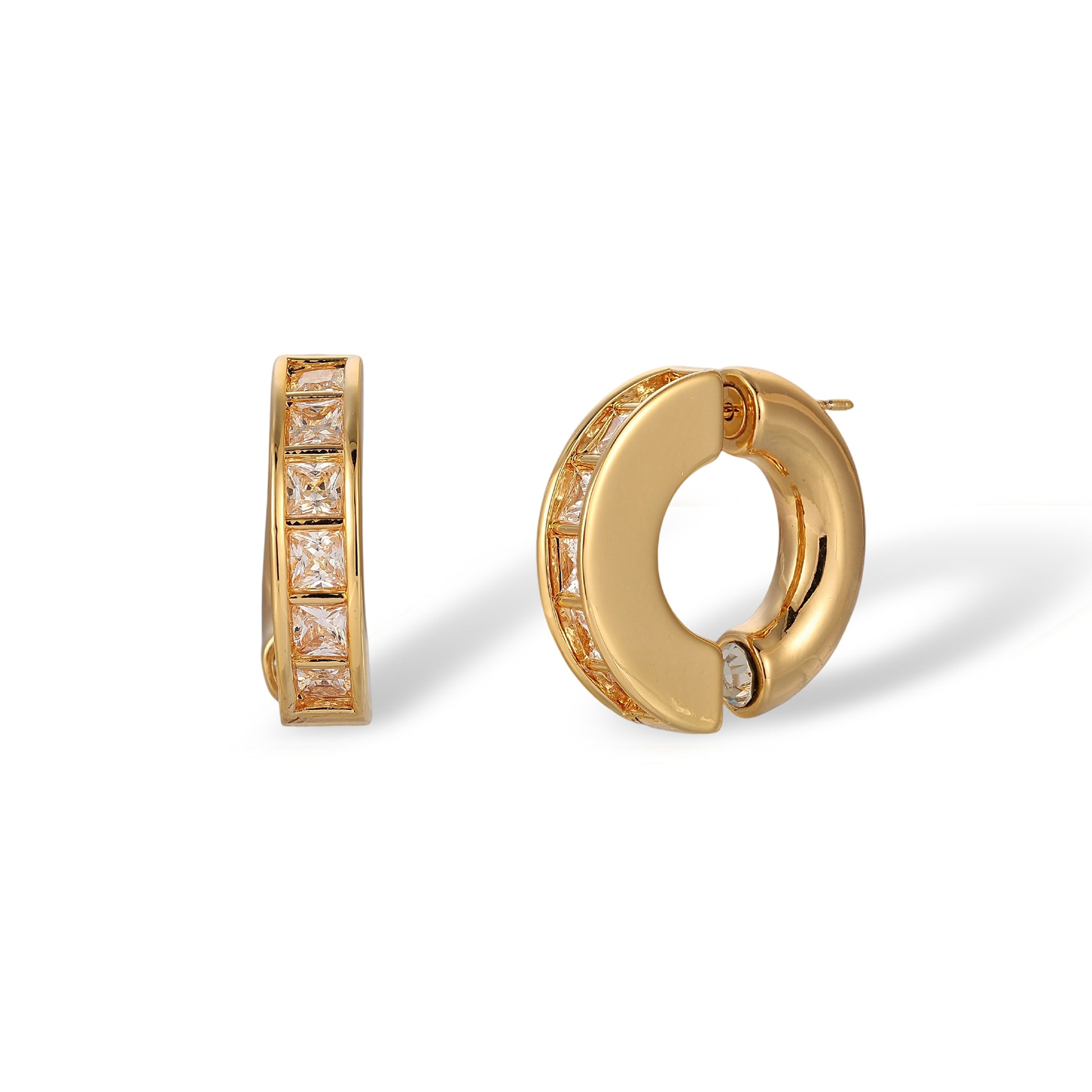 Dagrike 14K Gold Circular Earrings