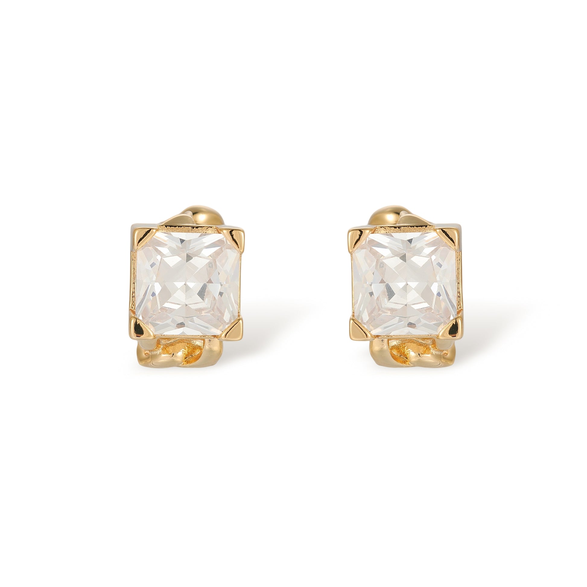 Dagswind 14K Gold Square Huggie Earrings