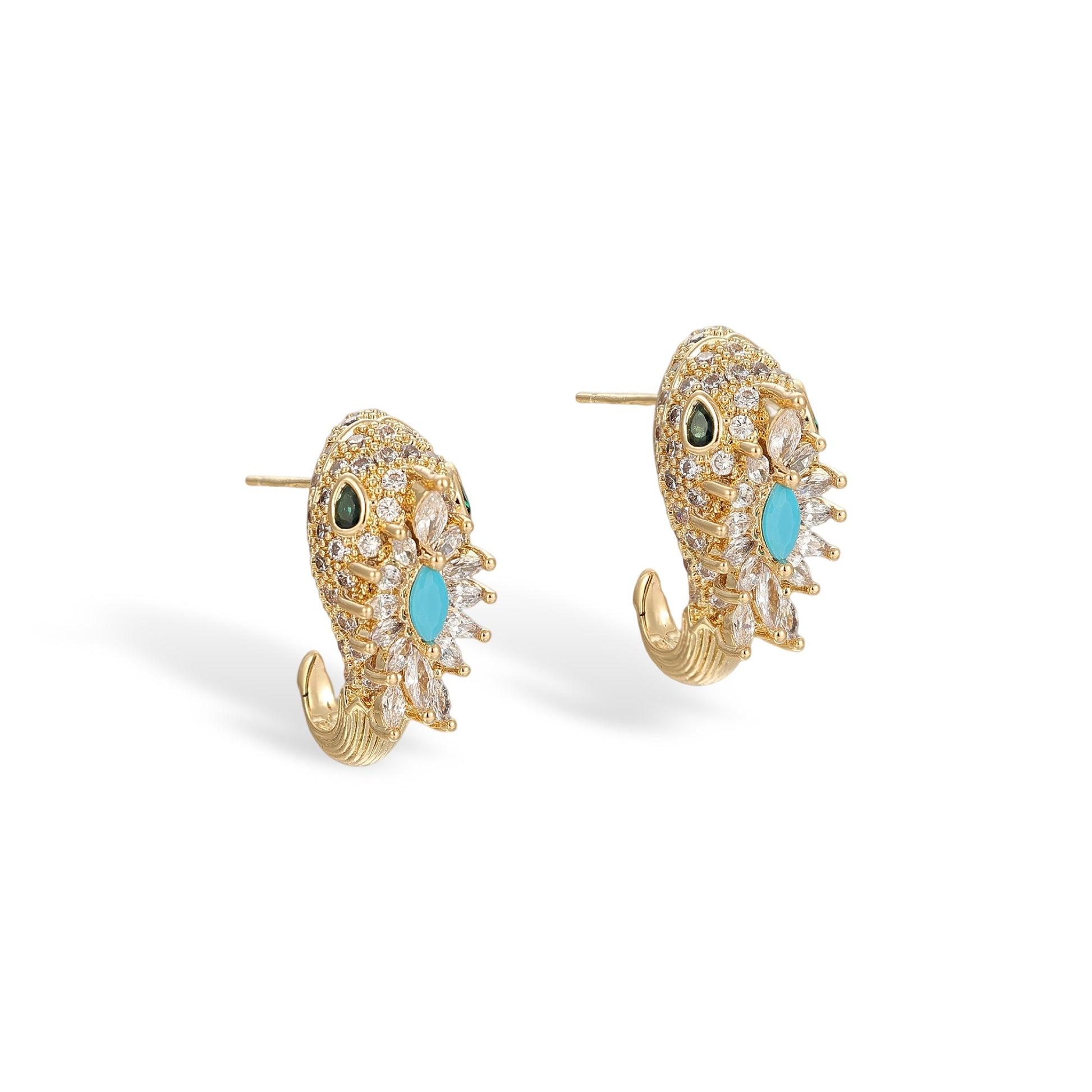 Dagwina 10K Gold Snake Stud Earrings & Necklace Set