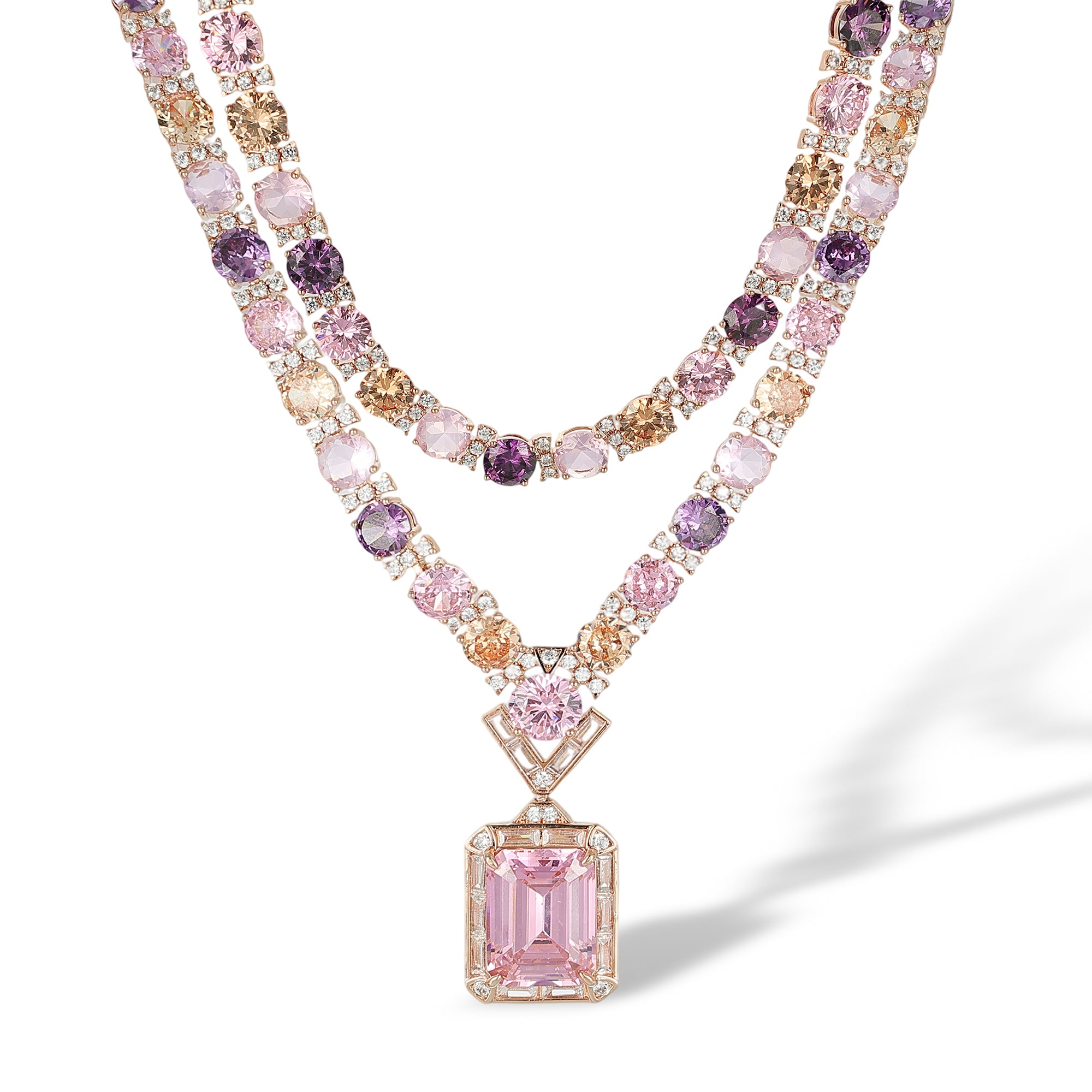 Dahlia Rectangular Necklace
