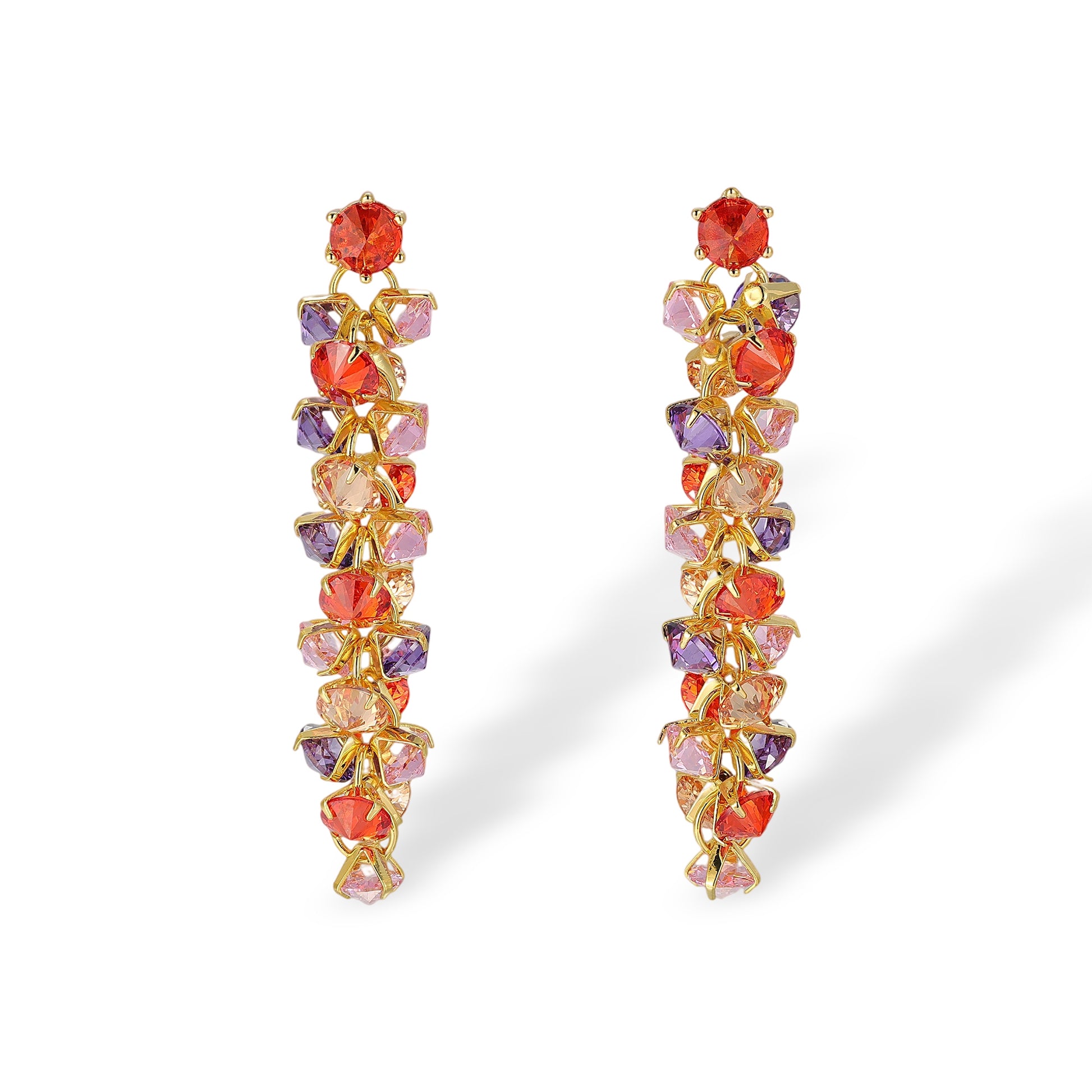 Dalia Multicolor Round Drop Earrings