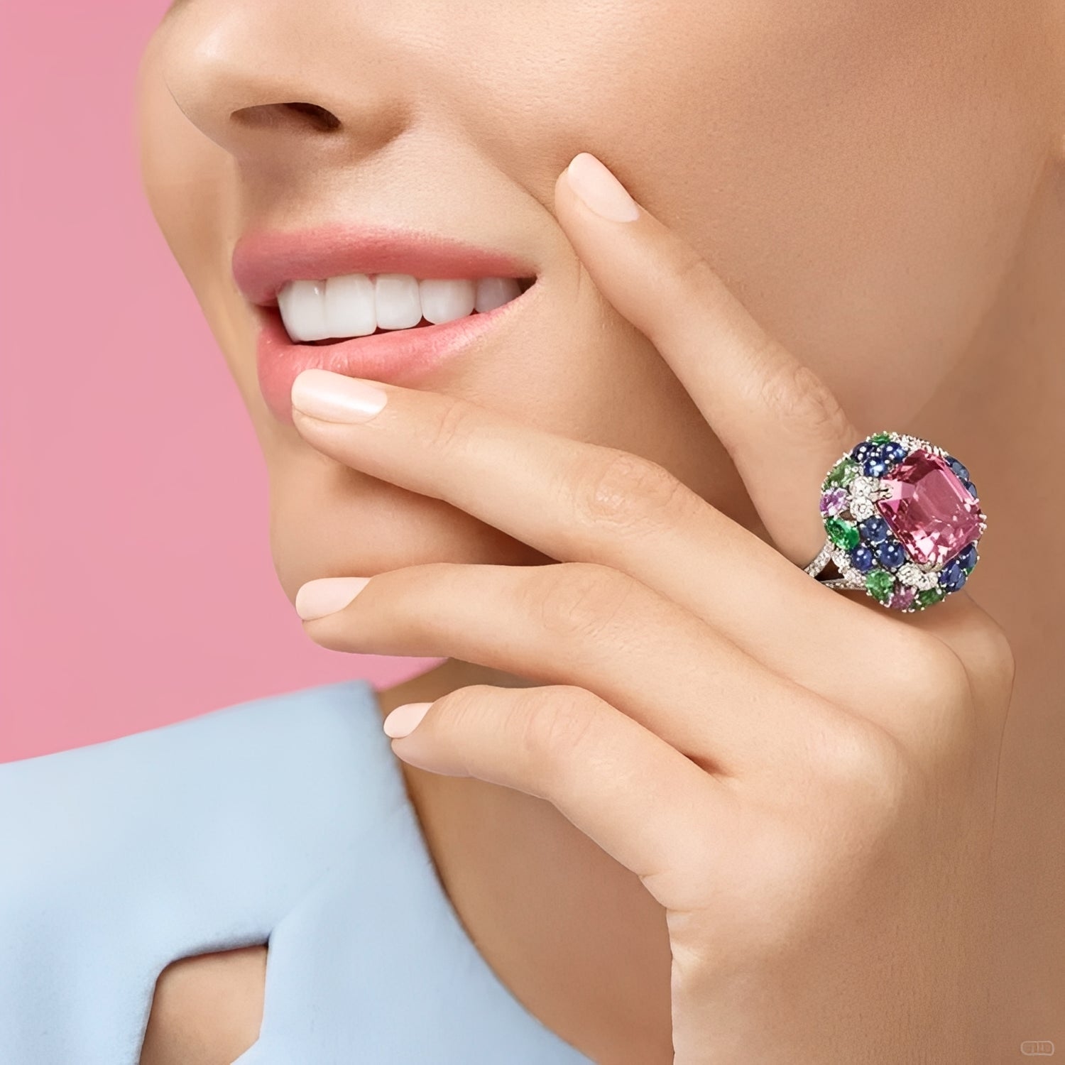 Danielle Multicolor Open Ring