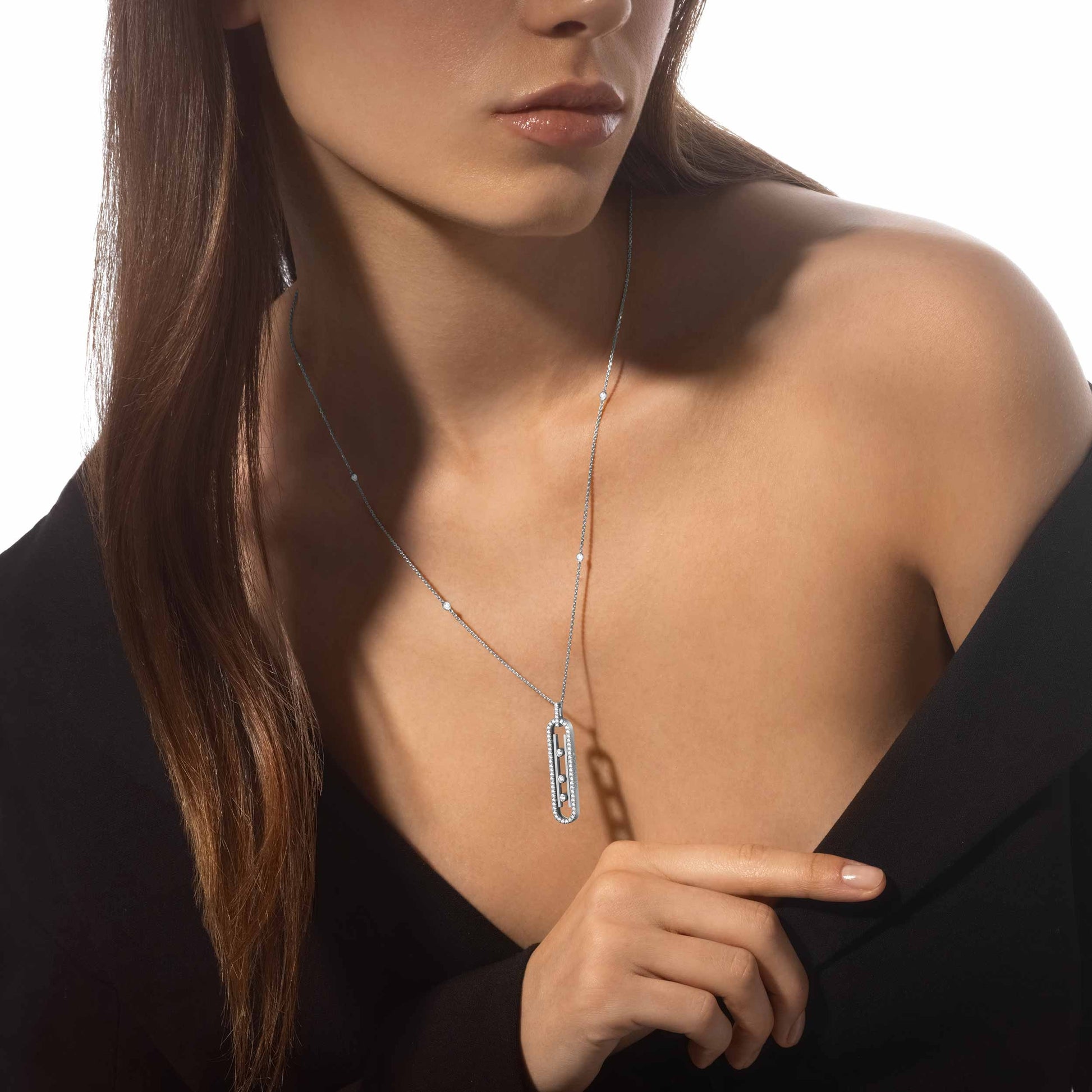 Dankrun 14K Gold Vertical Bar Necklace