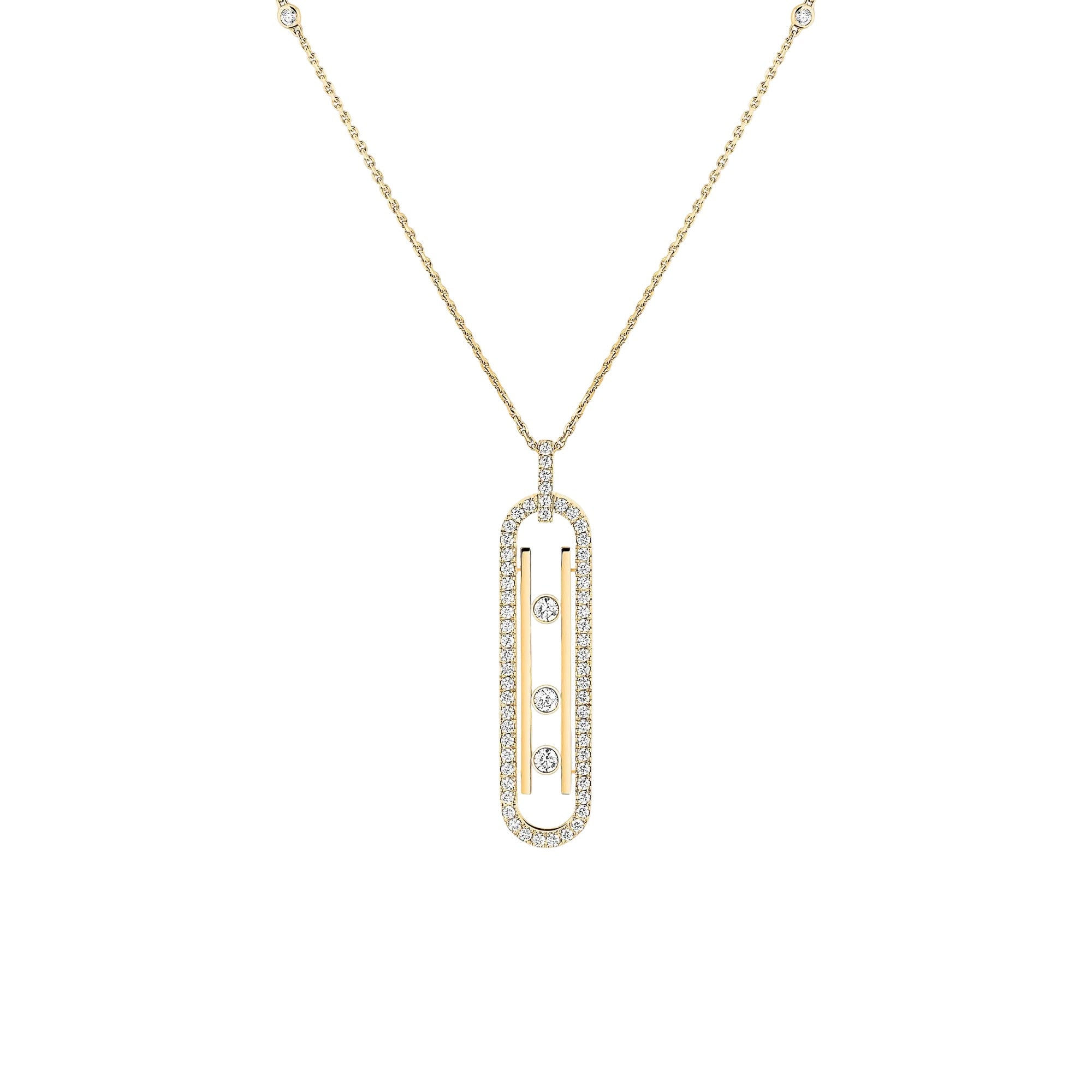 Dankrun 14K Gold Vertical Bar Necklace