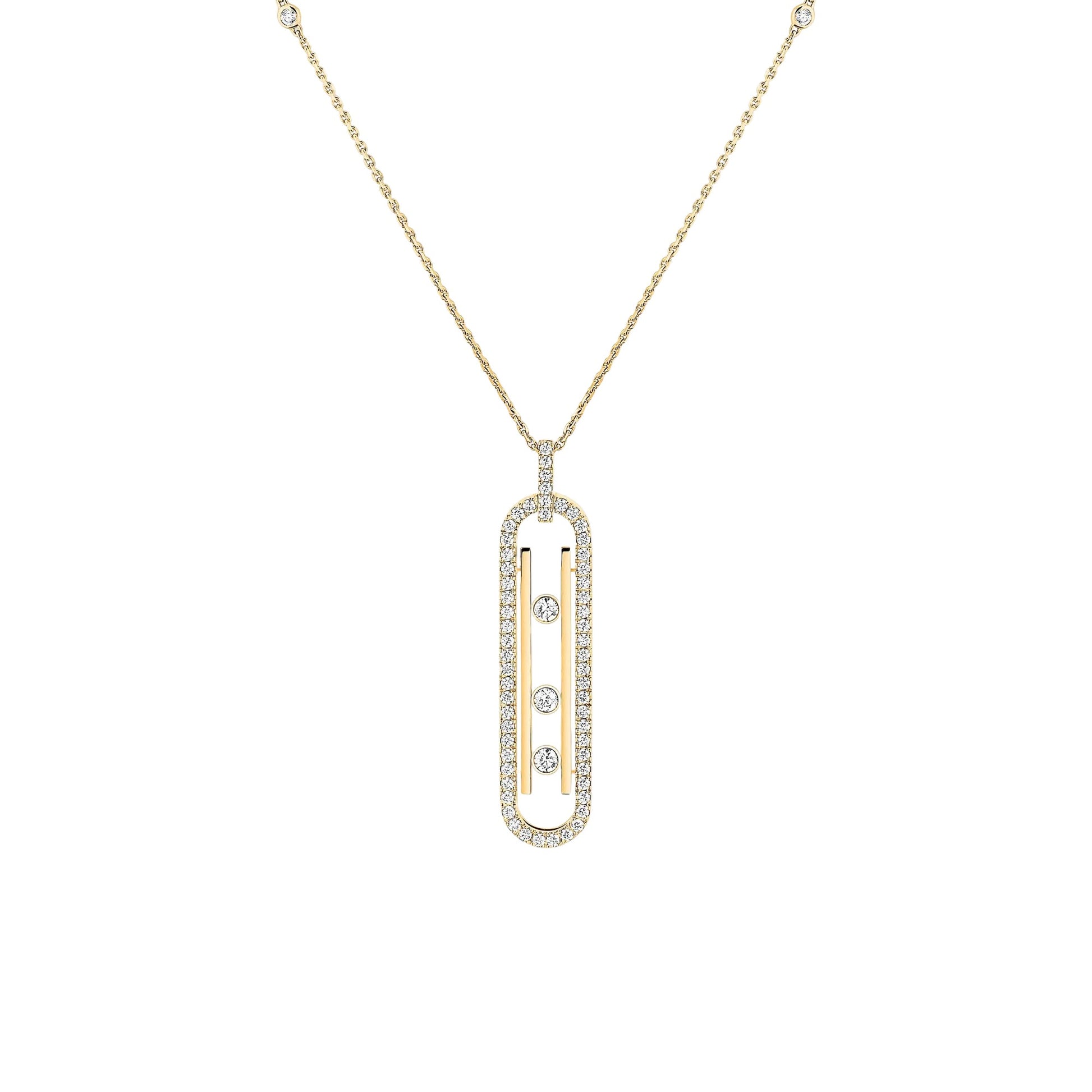 Dankrun 14K Gold Vertical Bar Necklace