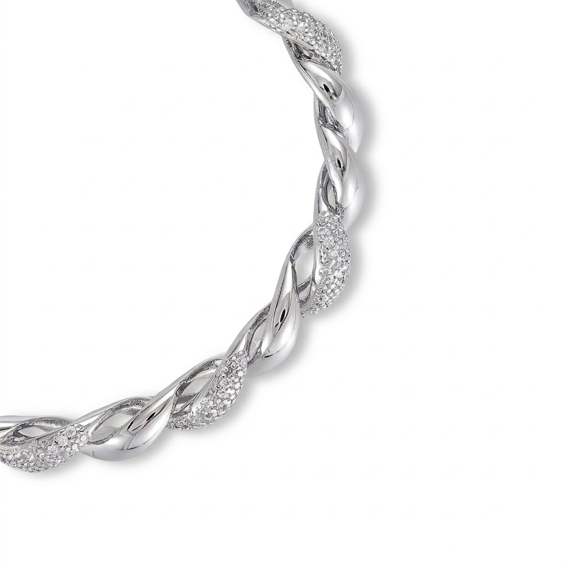 Daria 14K Gold Twisted Rope Open Bangle