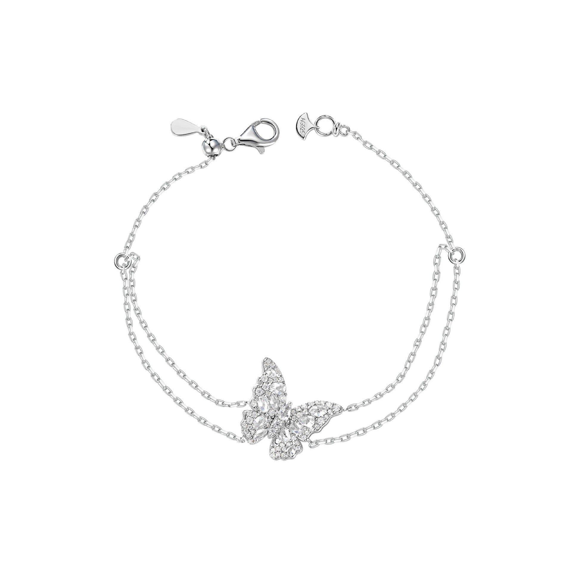 Dentelé White Butterfly Bracelet