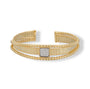 Domitille 14K Gold Square Open Bangle
