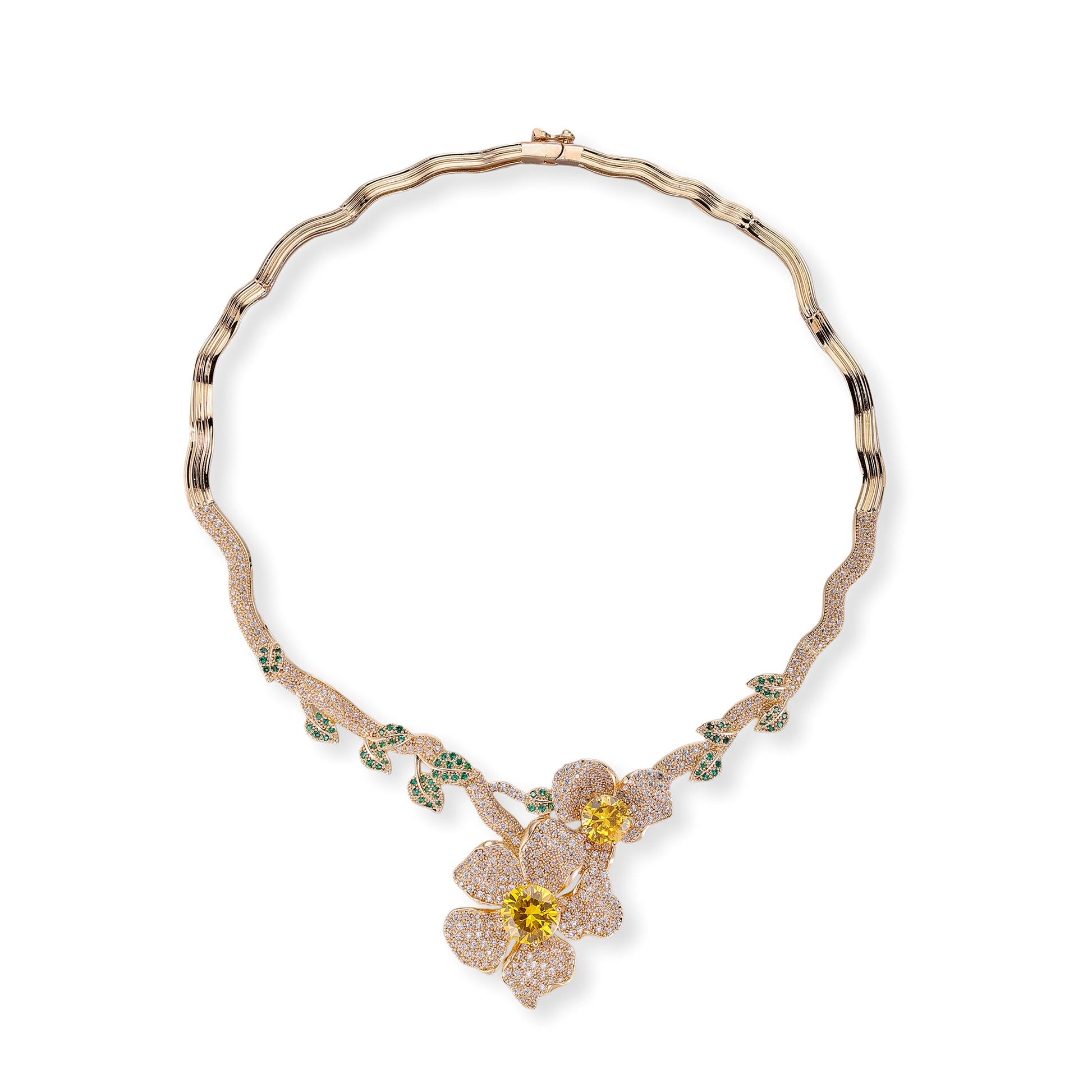 Dorothea Multicolor Floral Necklace & Earrings Set