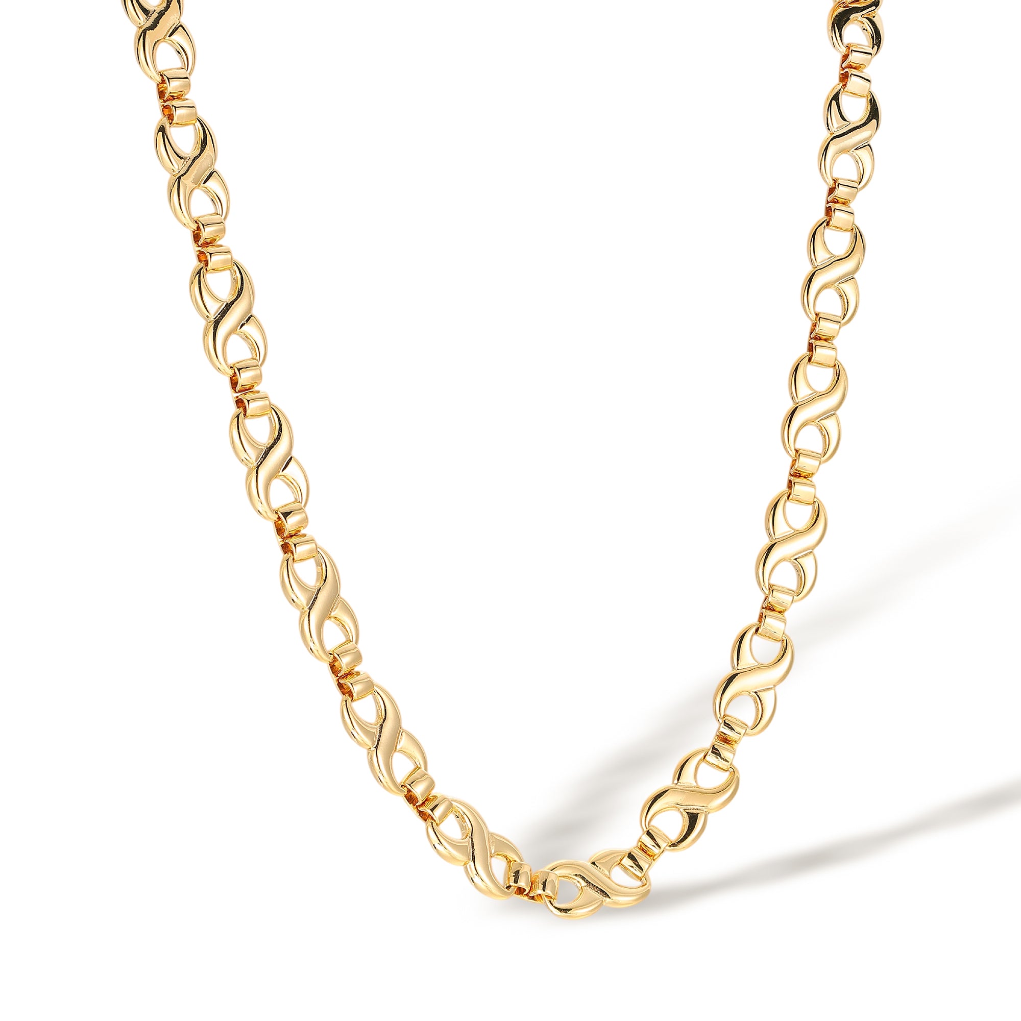 Douce 18K Gold Interlocking Infinity Link Choker Necklace