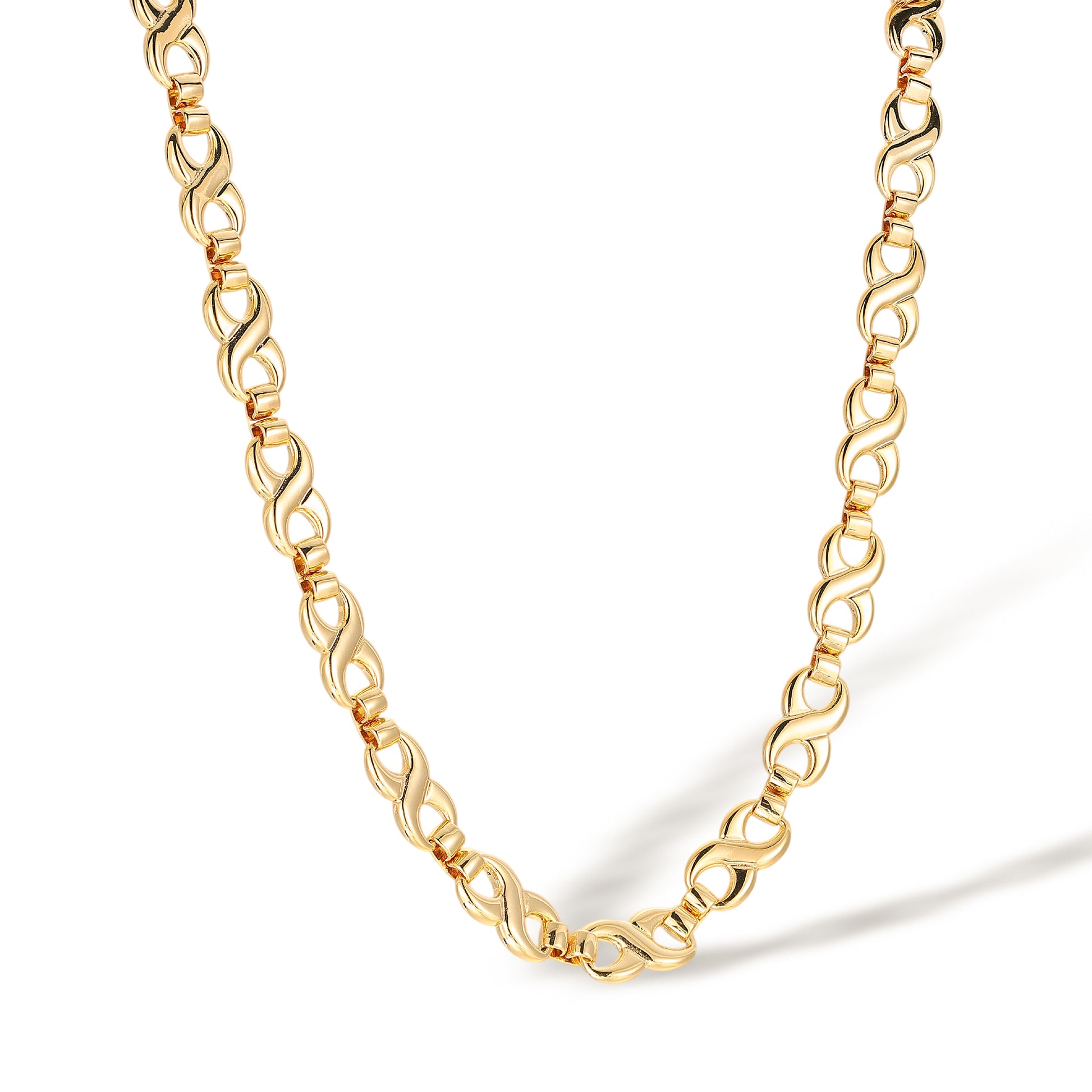 Douce 18K Gold Interlocking Infinity Link Choker Necklace