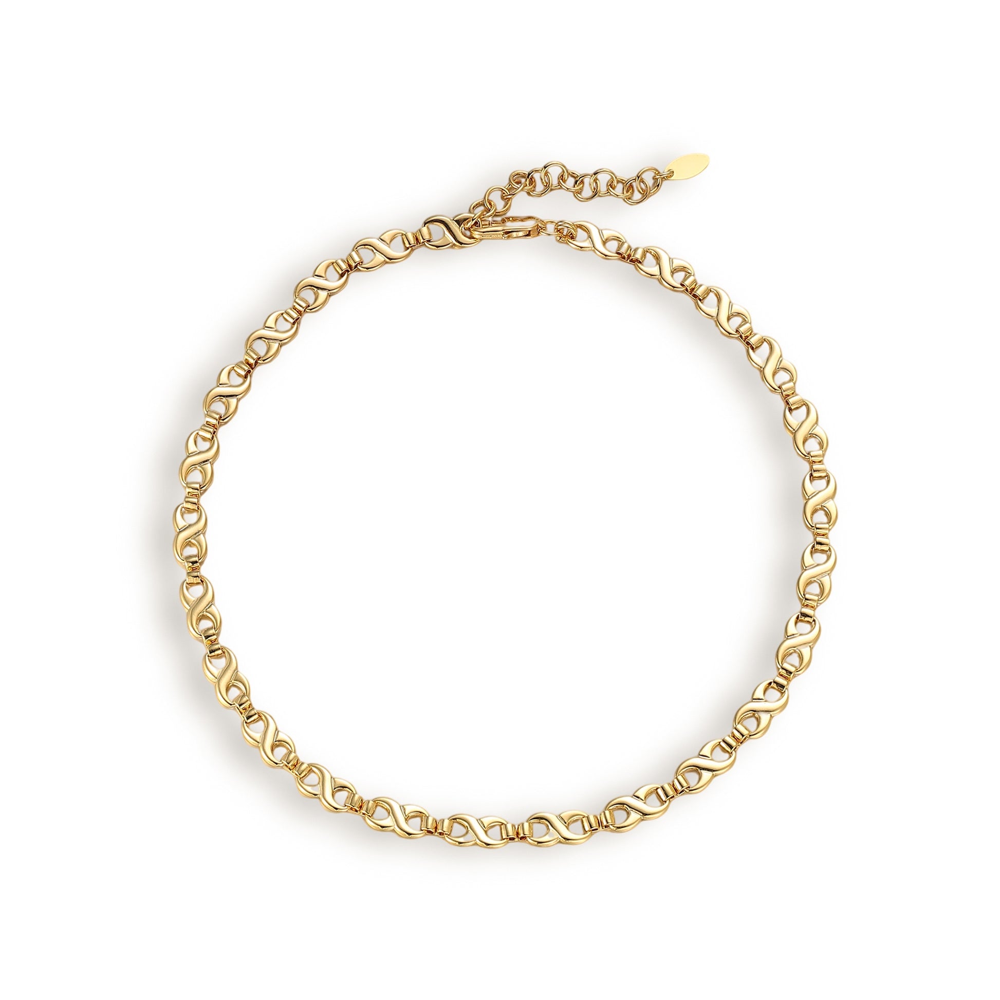 Douce 18K Gold Interlocking Infinity Link Choker Necklace